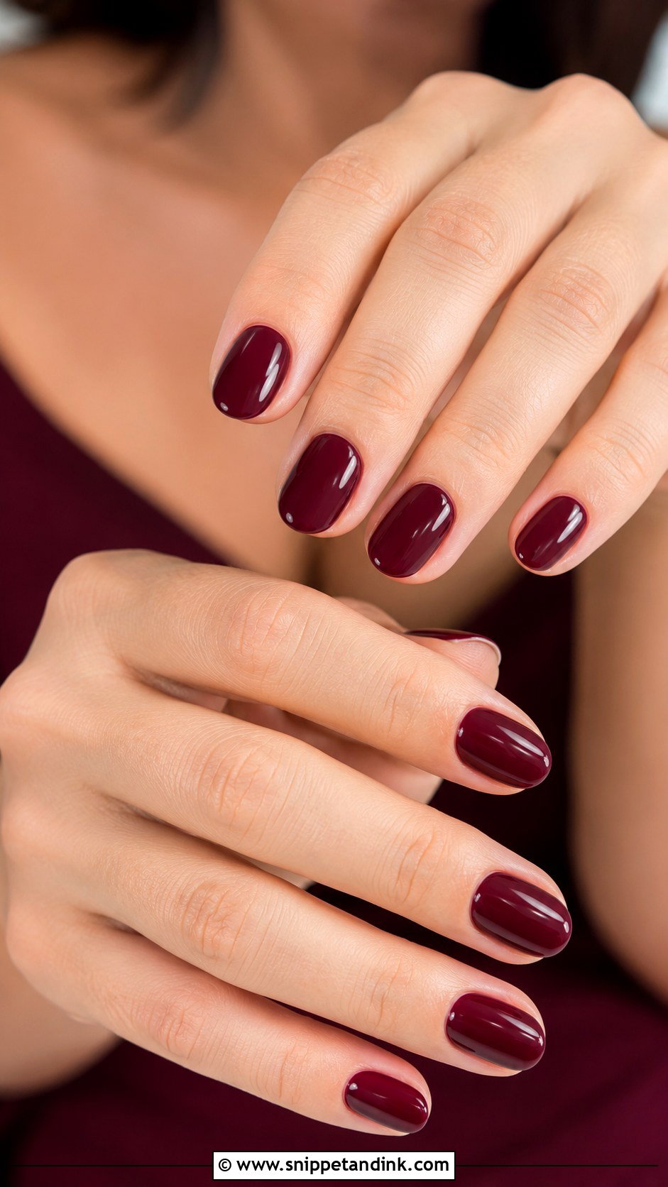 Burgundy Bridesmaid Nails - Snippet and Ink - 30 Bridesmaid Nail Ideas
