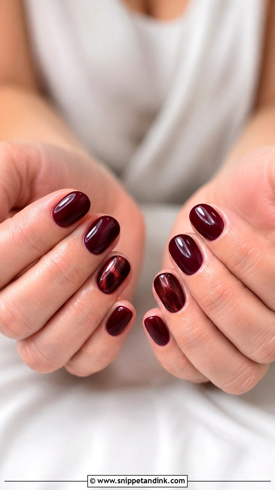 Burgundy Bridesmaid Nails - Snippet and Ink - 20 Bridesmaid Nail Designs