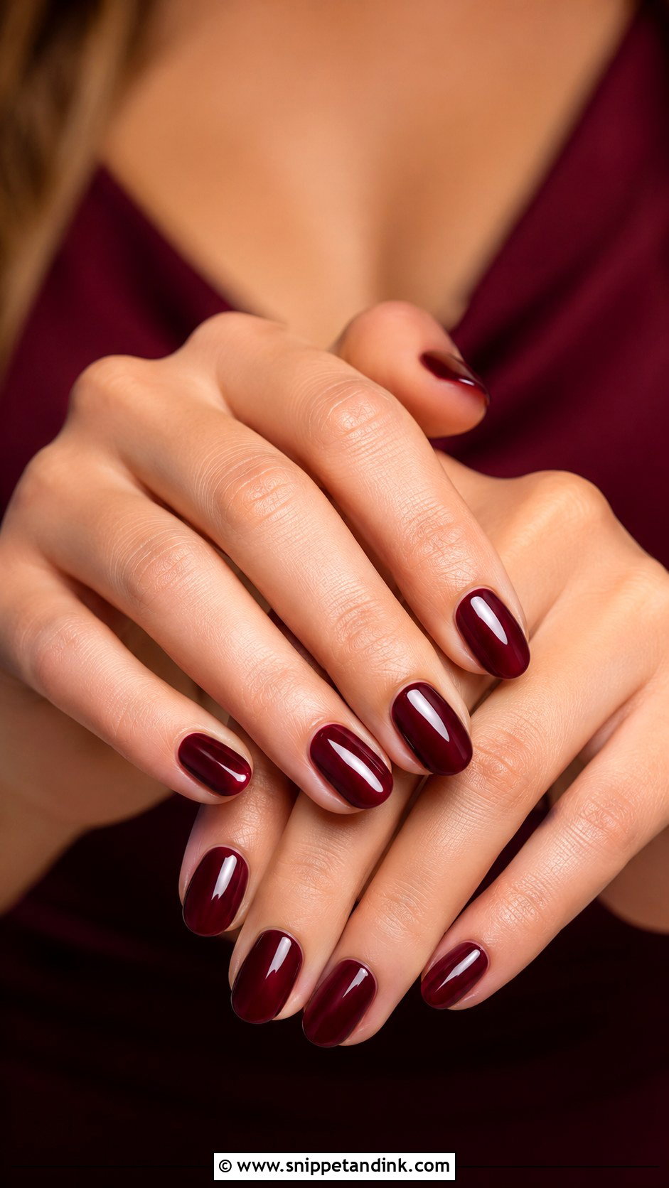 Burgundy Bridesmaid Wedding Nails - Snippet and Ink - 20 Winter Bridesmaid Wedding Nails