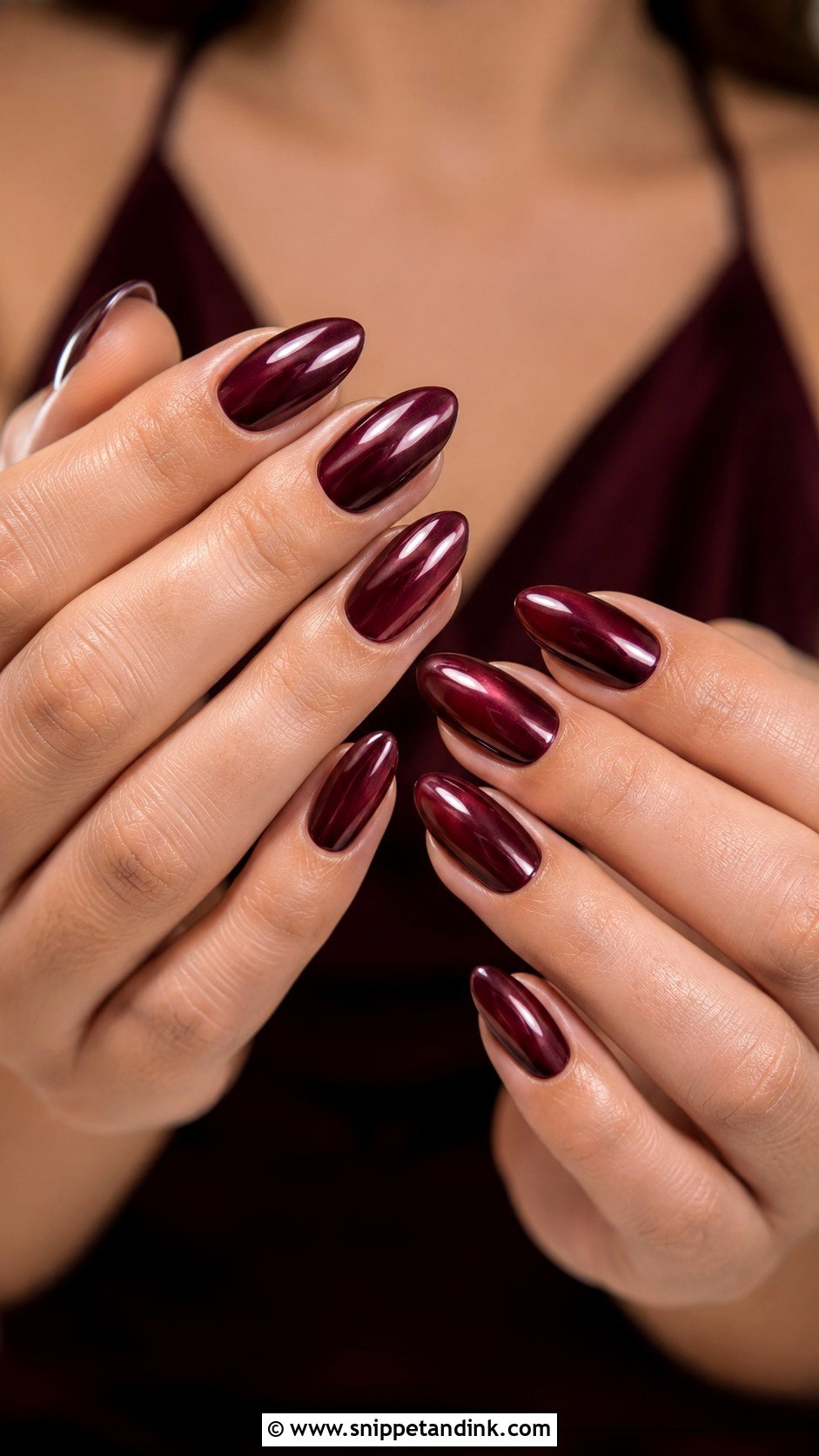 Burgundy Chrome Wedding Nails - Snippet and Ink - 20 Burgundy Wedding Nails Brides