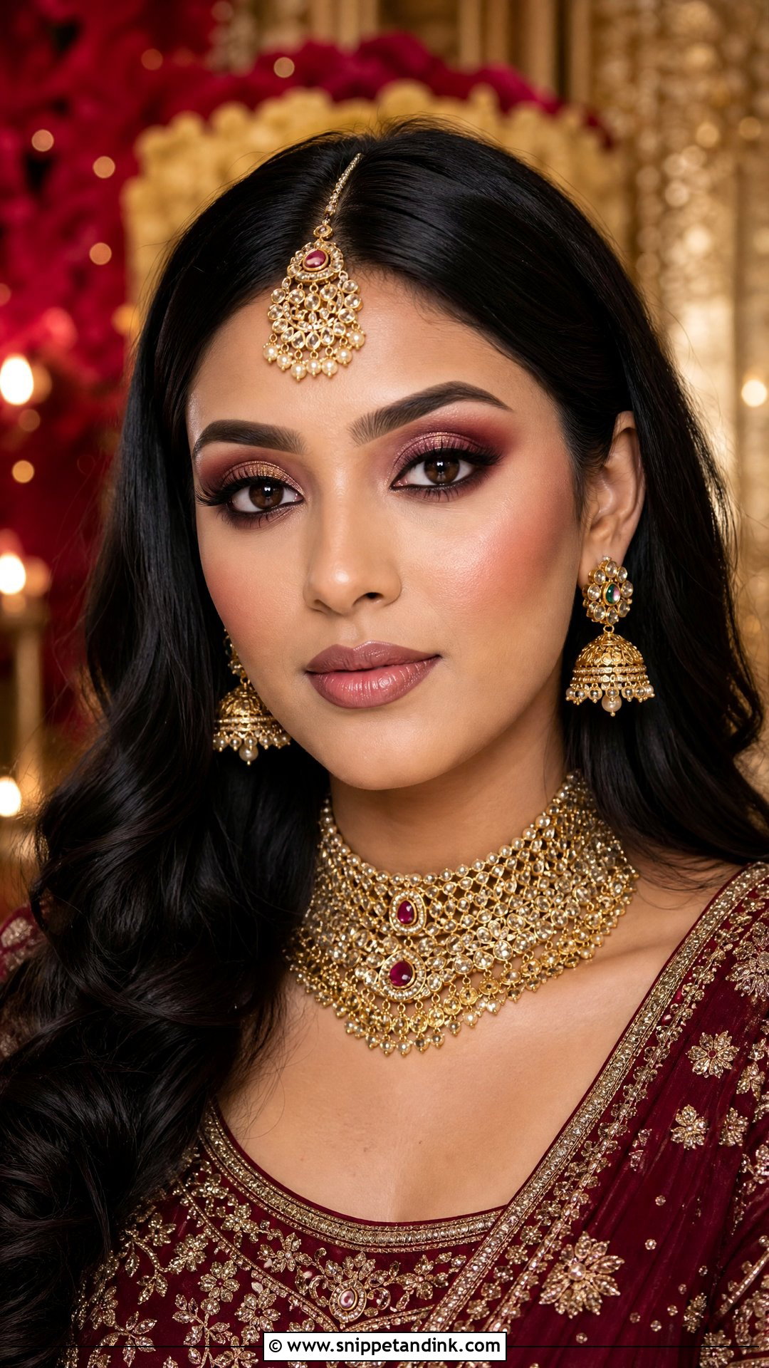 Burgundy Eye Makeup For Indian Wedding - Snippet and Ink - 20 Eye Makeup for Indian Wedding Ideas