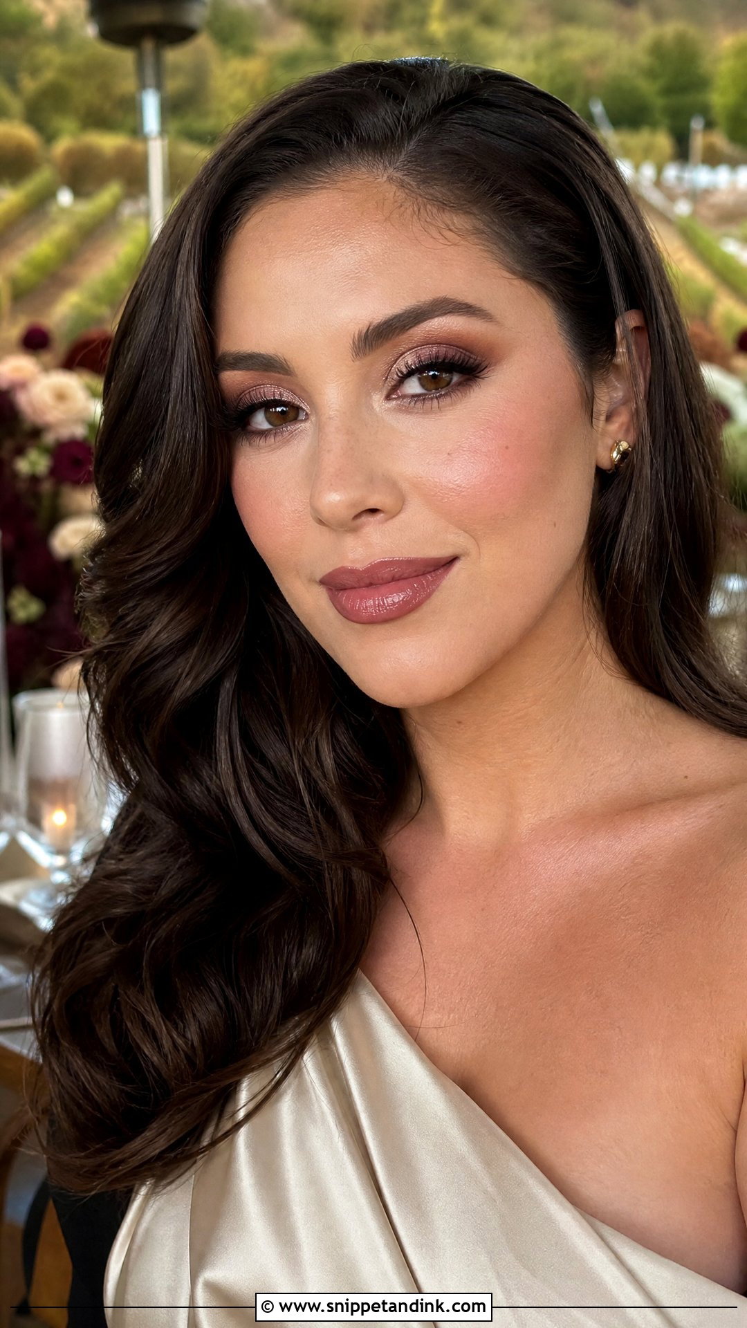 Burgundy Fall Wedding Guest Makeup - Snippet and Ink - 20 Fall Wedding Guest Makeup Ideas