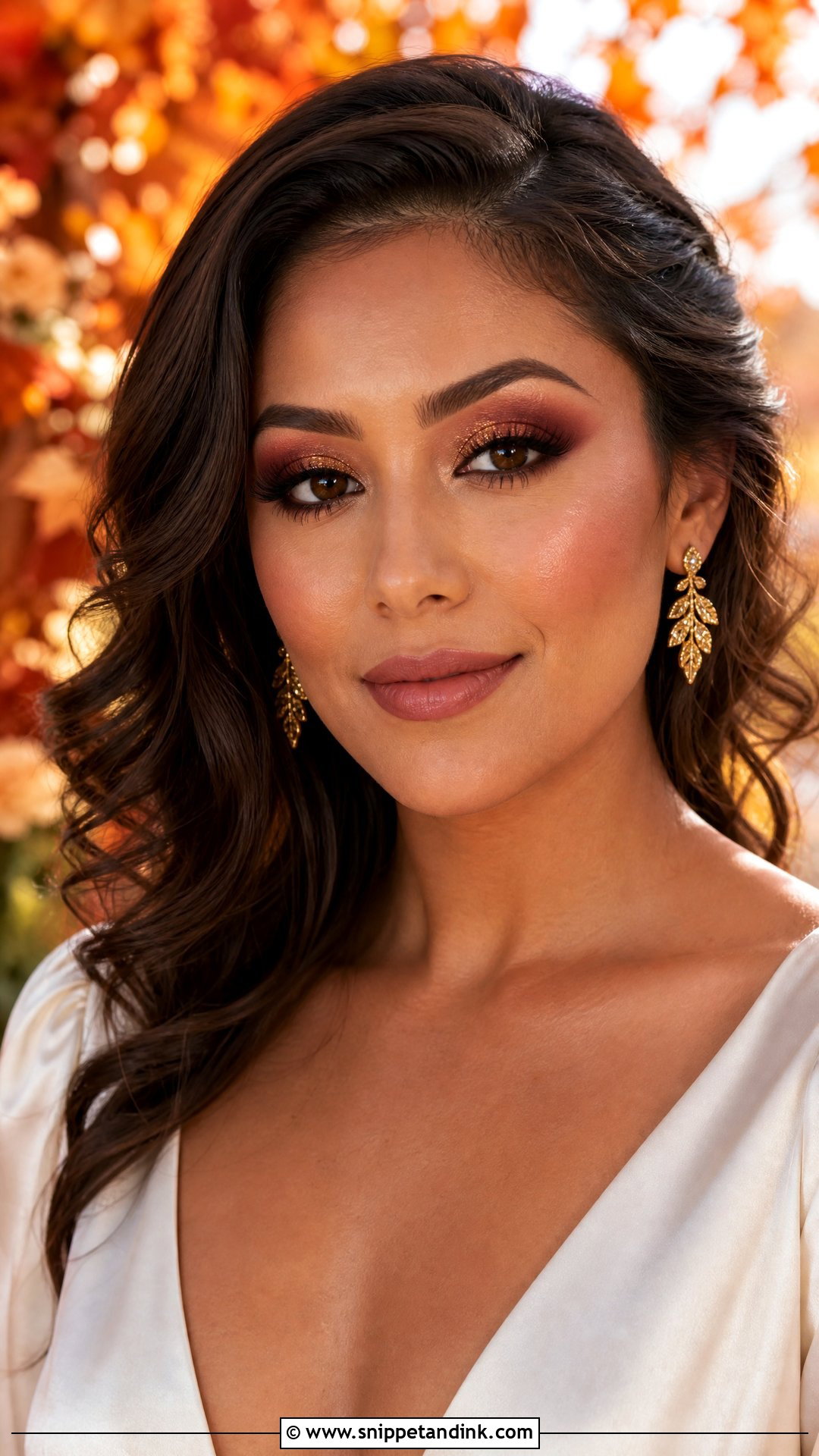 Burgundy Fall Wedding Makeup - Snippet and Ink - 20 Burgundy Wedding Makeup Look Ideas