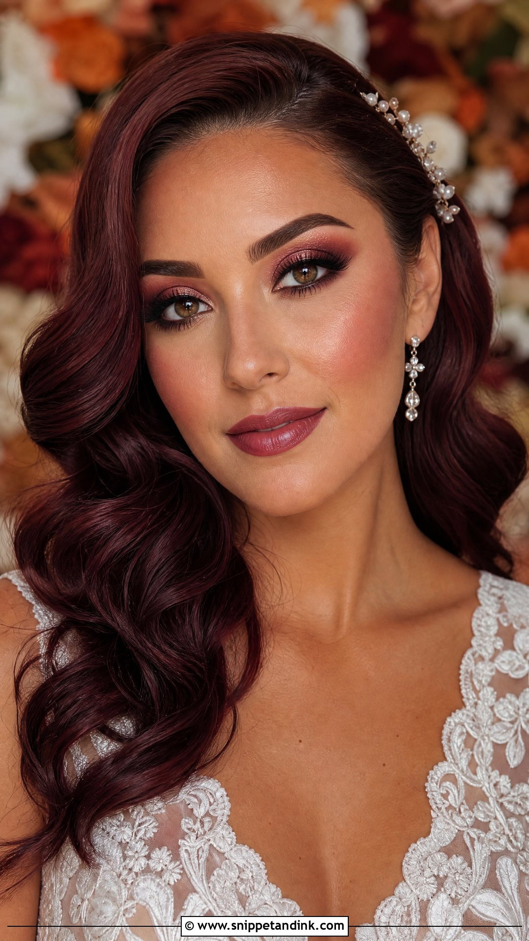 Burgundy Hooded Eye Wedding Makeup - Snippet and Ink - 20 Hooded Eye Wedding Makeup Ideas