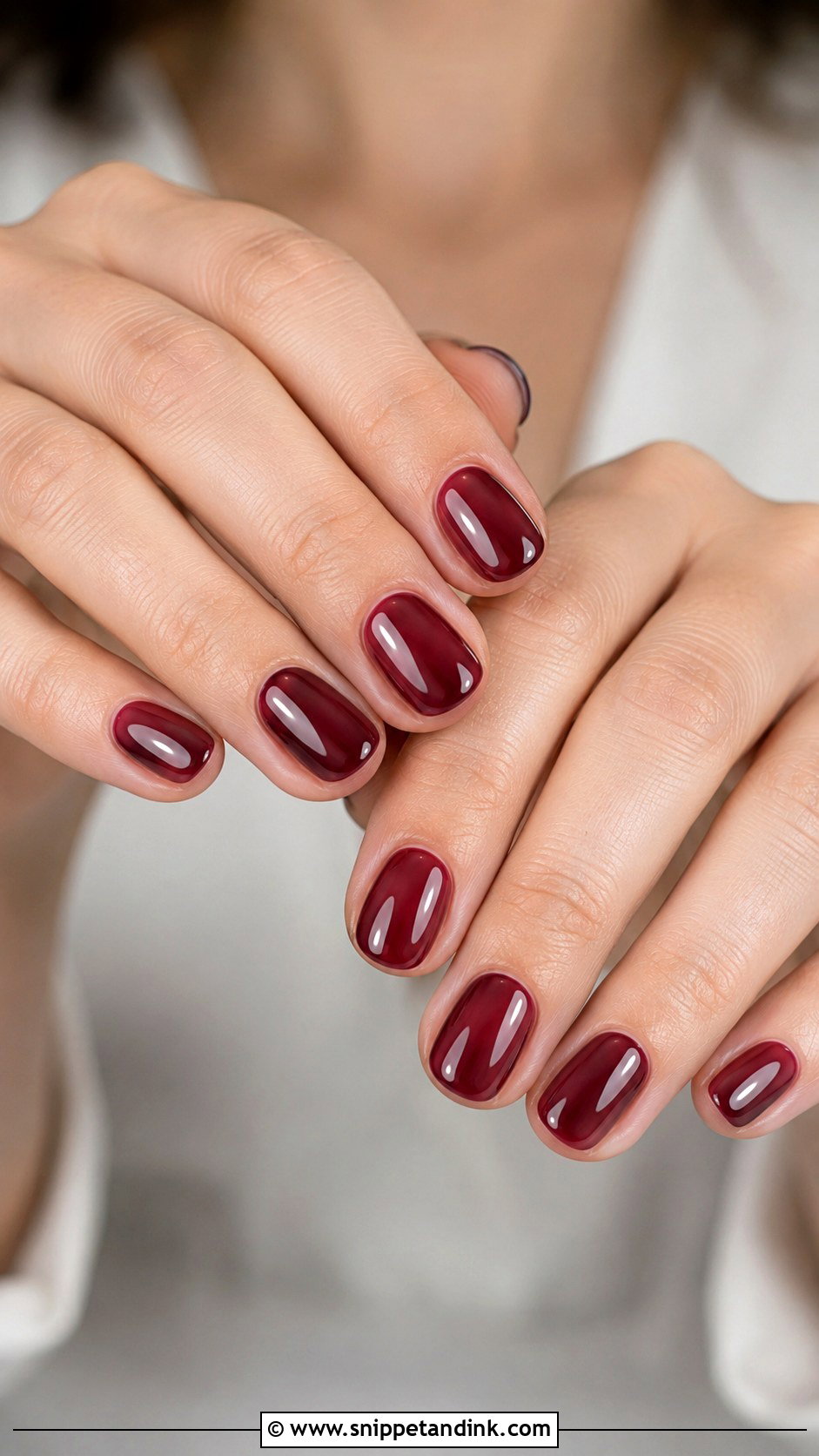Burgundy Jelly Wedding Nails - Snippet and Ink - 20 Burgundy Wedding Nails Brides