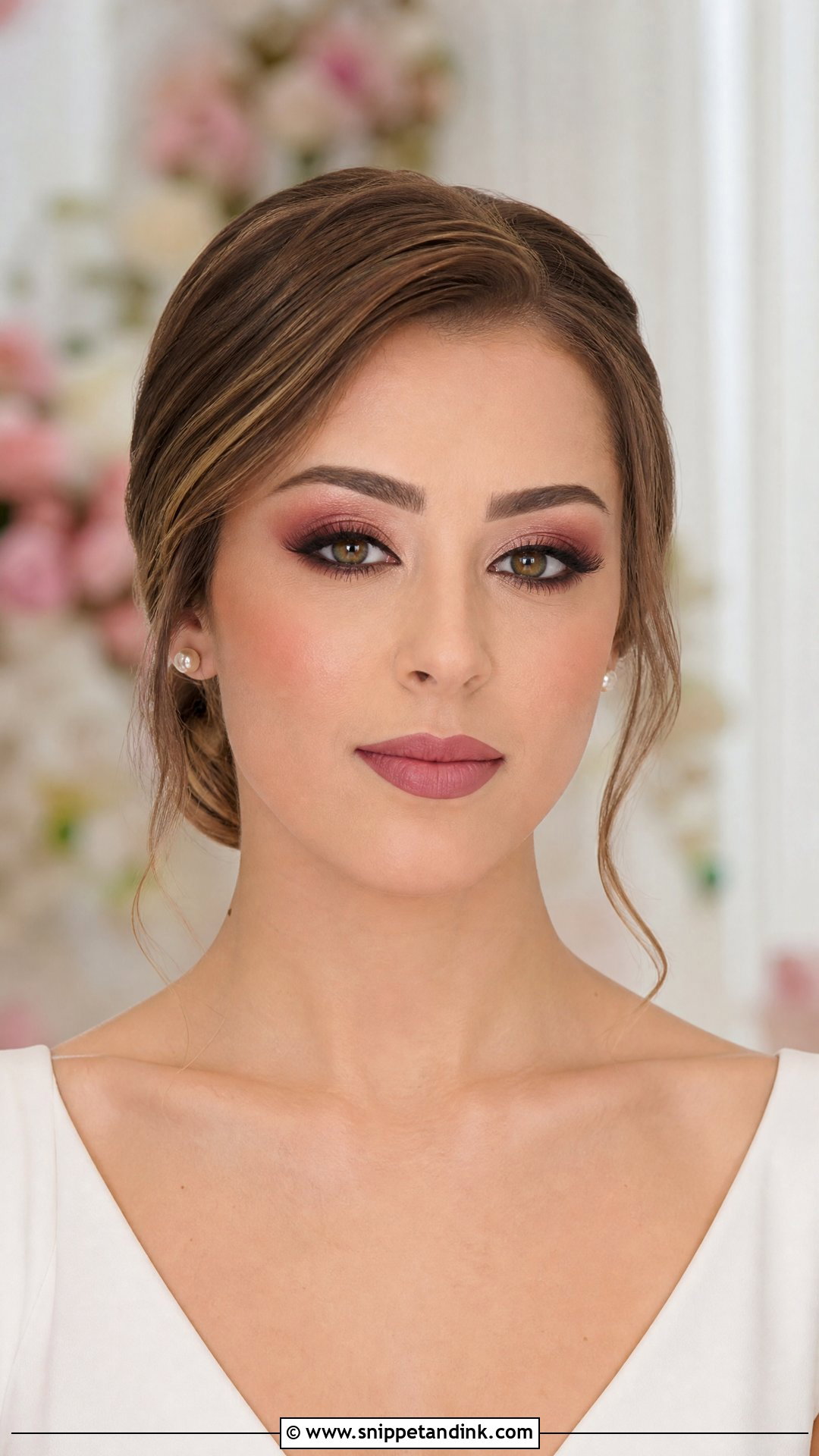 Burgundy Matte Wedding Makeup - Snippet and Ink - 20 Burgundy Wedding Makeup Look Ideas