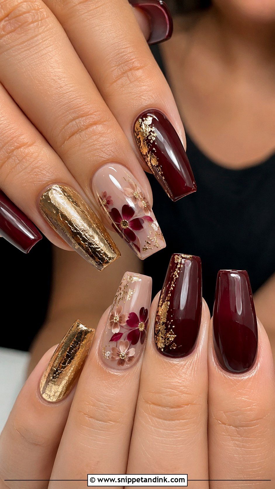 Burgundy Mexican Wedding Nails - Snippet and Ink - 20 Mexican Wedding Nails
