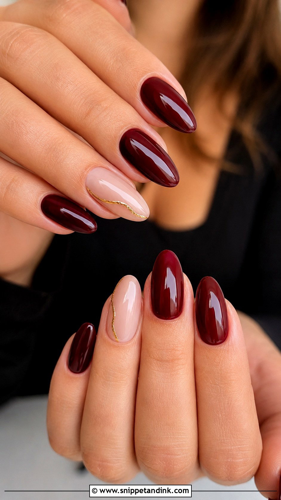 Burgundy October Wedding Nails - Snippet and Ink - 20 October Wedding Nails