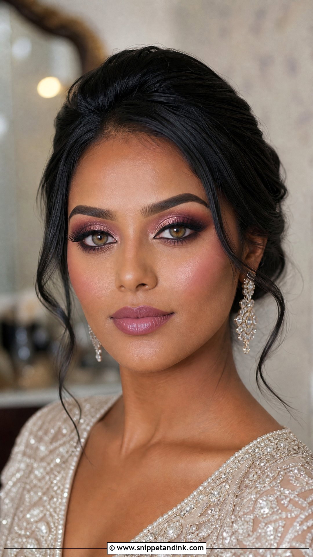 Burgundy Plum Wedding Makeup For Hazel Eyes - Snippet and Ink - 20 Full Glam Wedding Makeup for Hazel Eyes
