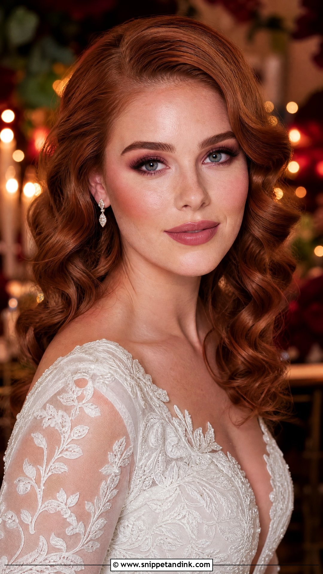 Burgundy Smokey Eye Wedding Makeup - Snippet and Ink - 20 Smokey Eye Wedding Makeup Ideas