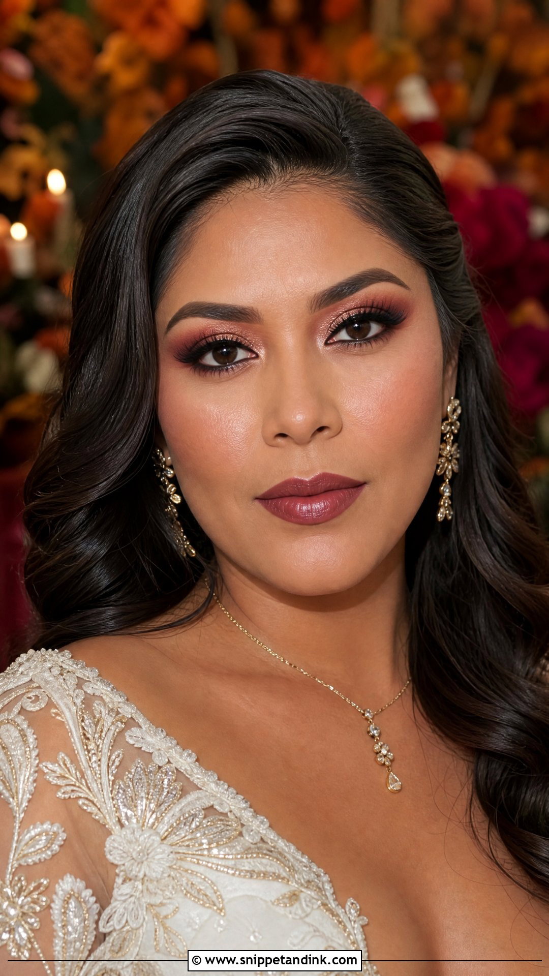 Burgundy Smokey Wedding Makeup - Snippet and Ink - 20 Smokey Wedding Makeup Ideas