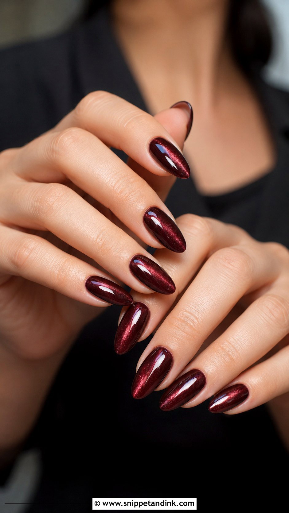 Burgundy Velvet Nails - Snippet and Ink - 20 Nails for Indian Wedding Guest