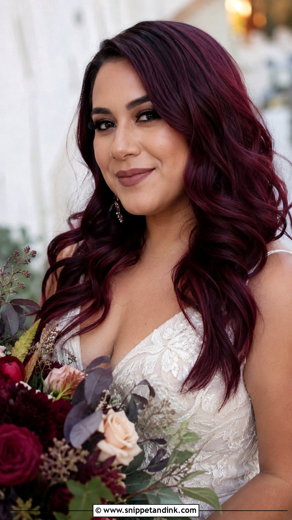 Burgundy Wedding Hair Color - Snippet and Ink - 20 Wedding Hair Color Ideas