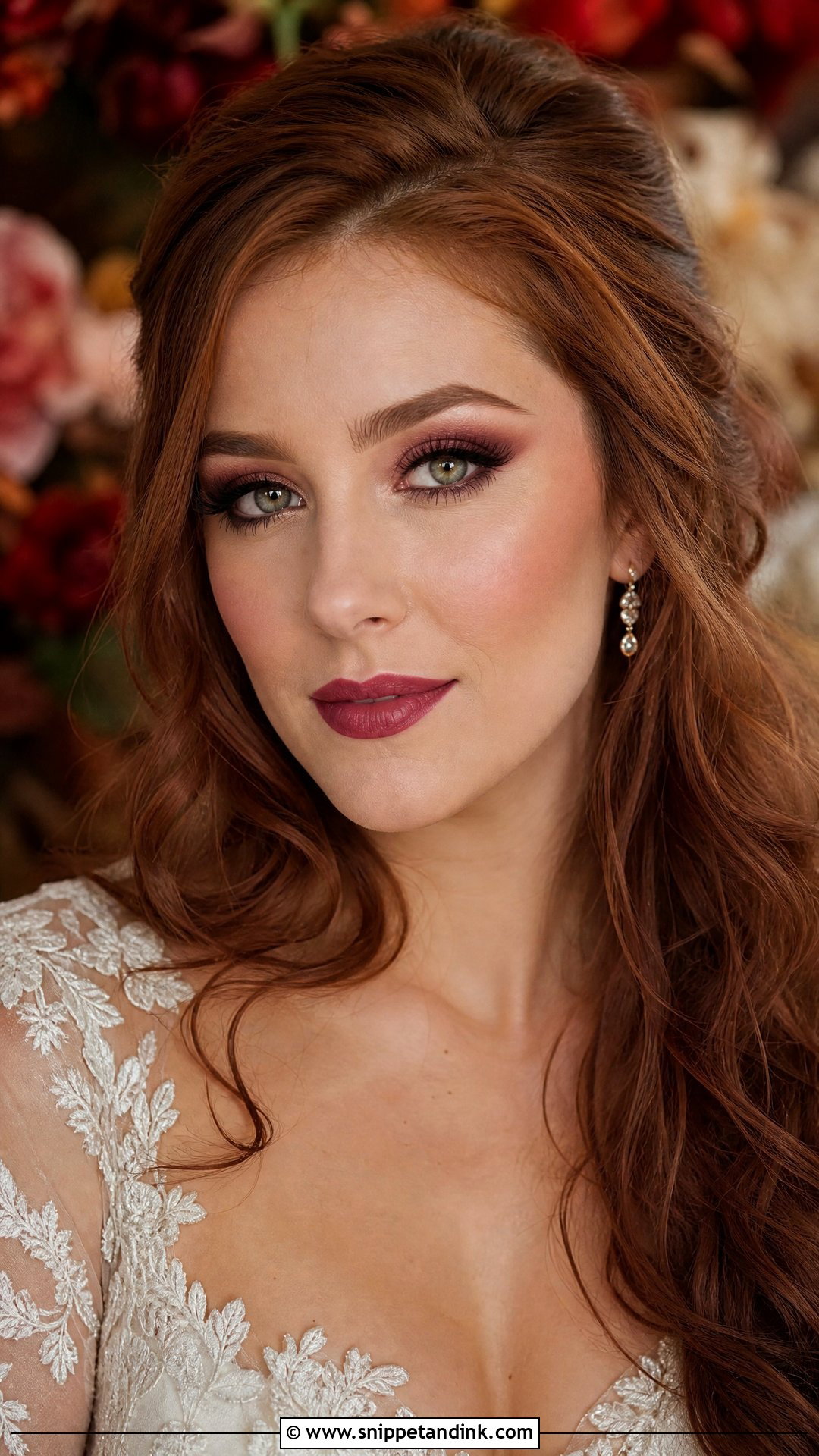 Burgundy Wedding Makeup - Snippet and Ink - 20 Bold Wedding Makeup Ideas