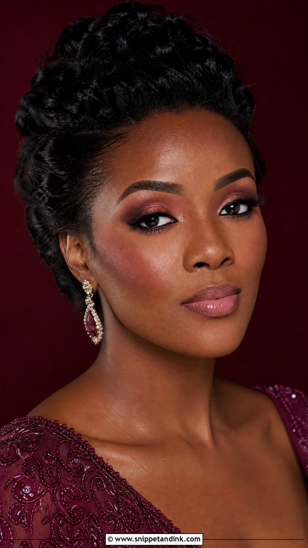 Burgundy Wedding Makeup - Snippet and Ink - 30 Makeup Ideas for Wedding
