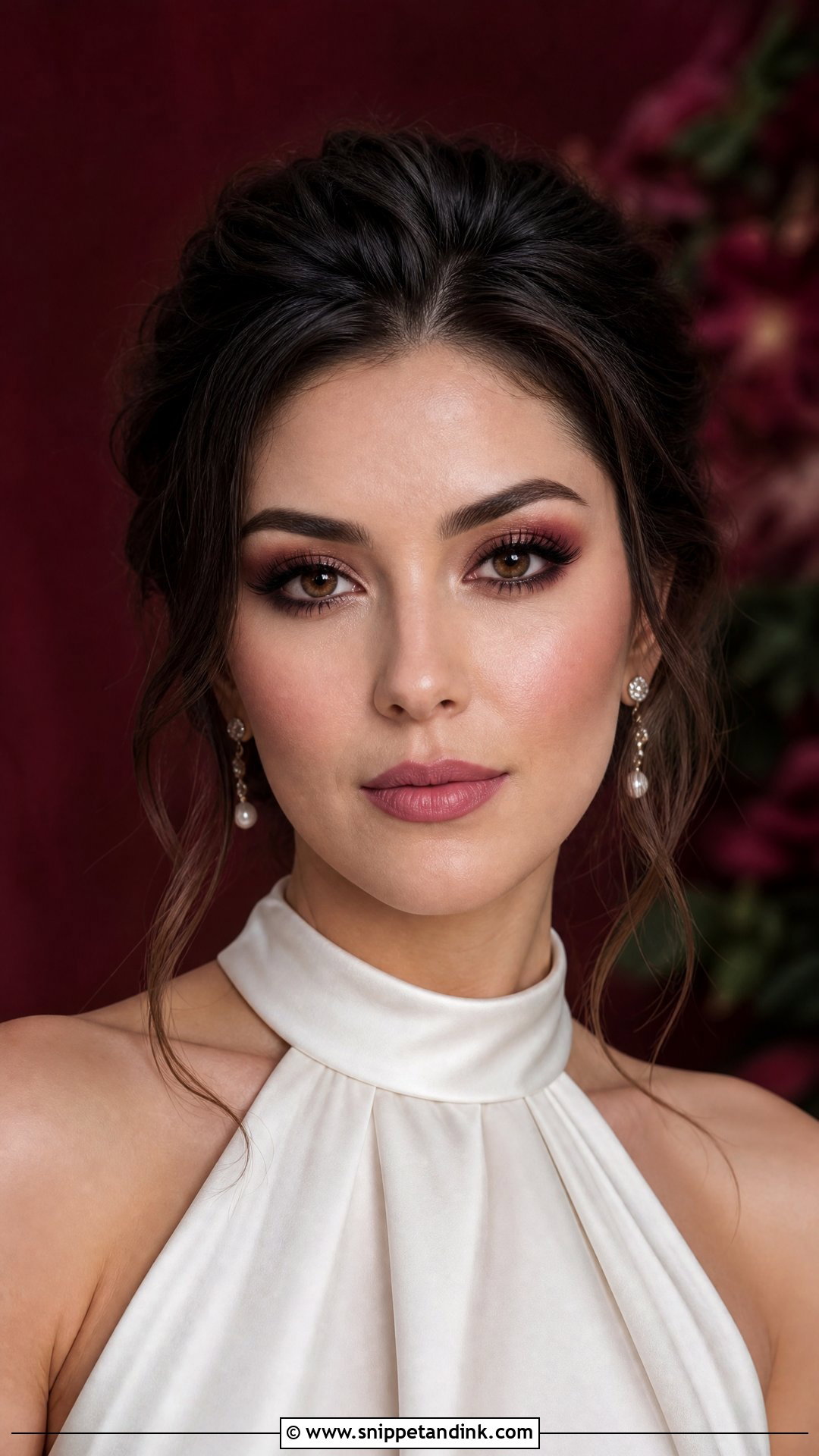 Burgundy Wedding Makeup - Snippet and Ink - 20 Heavy Wedding Makeup Ideas