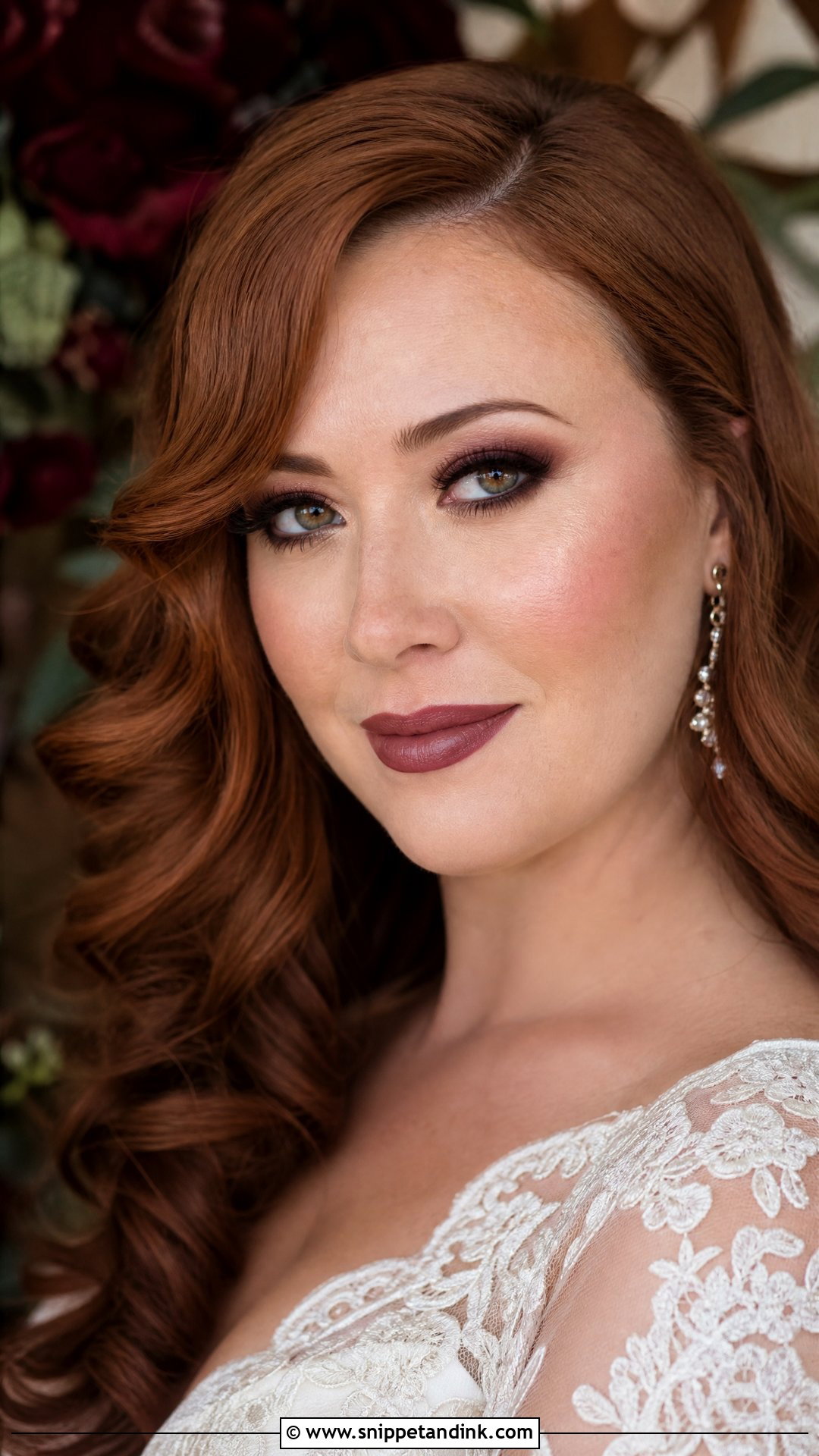 Burgundy Wedding Makeup - Snippet and Ink - 20 Wedding Make Ideas