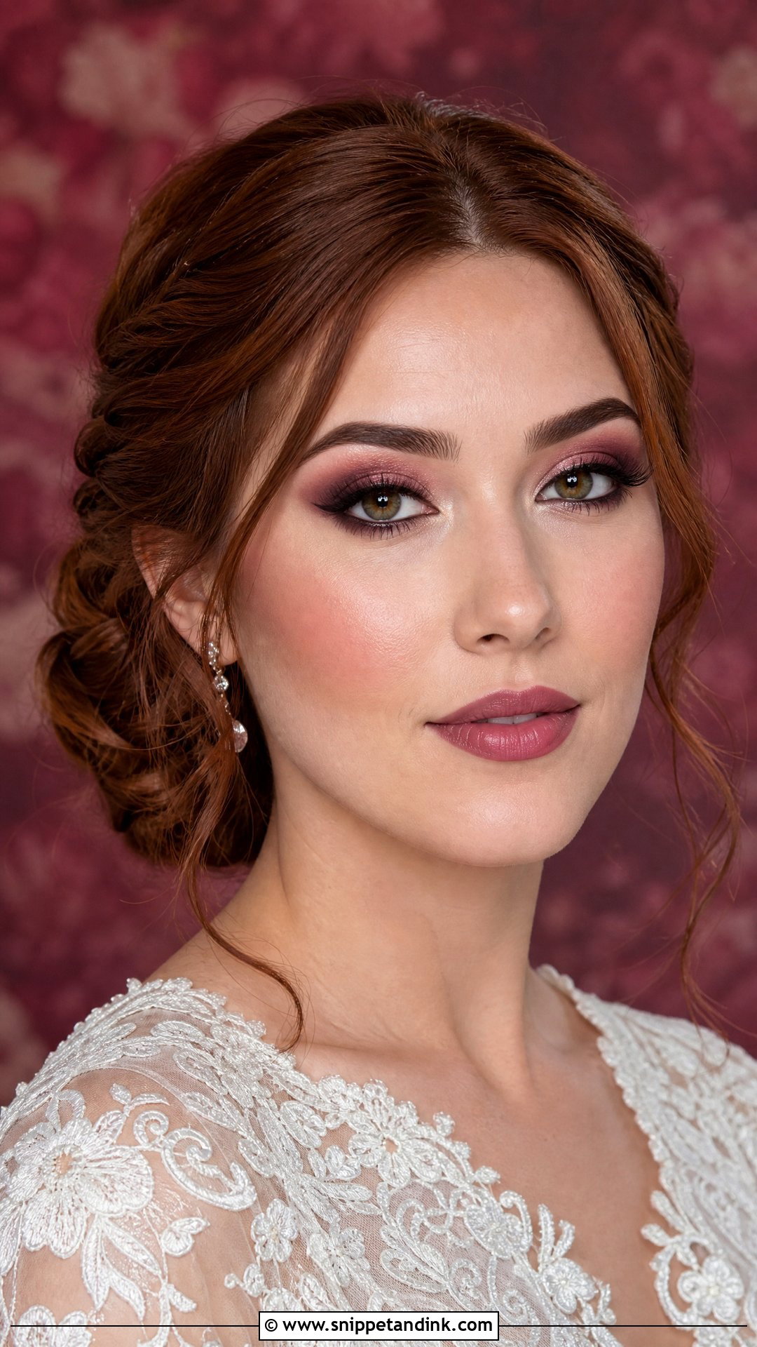 Burgundy Wedding Makeup - Snippet and Ink - 25 Dramatic Wedding Makeup Ideas