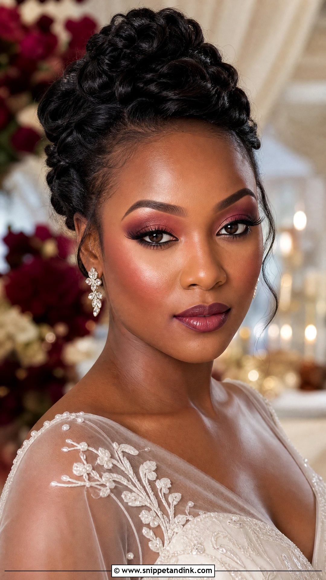 Burgundy Wedding Makeup For Black Women - Snippet and Ink - 20 Wedding Makeup for Black Women