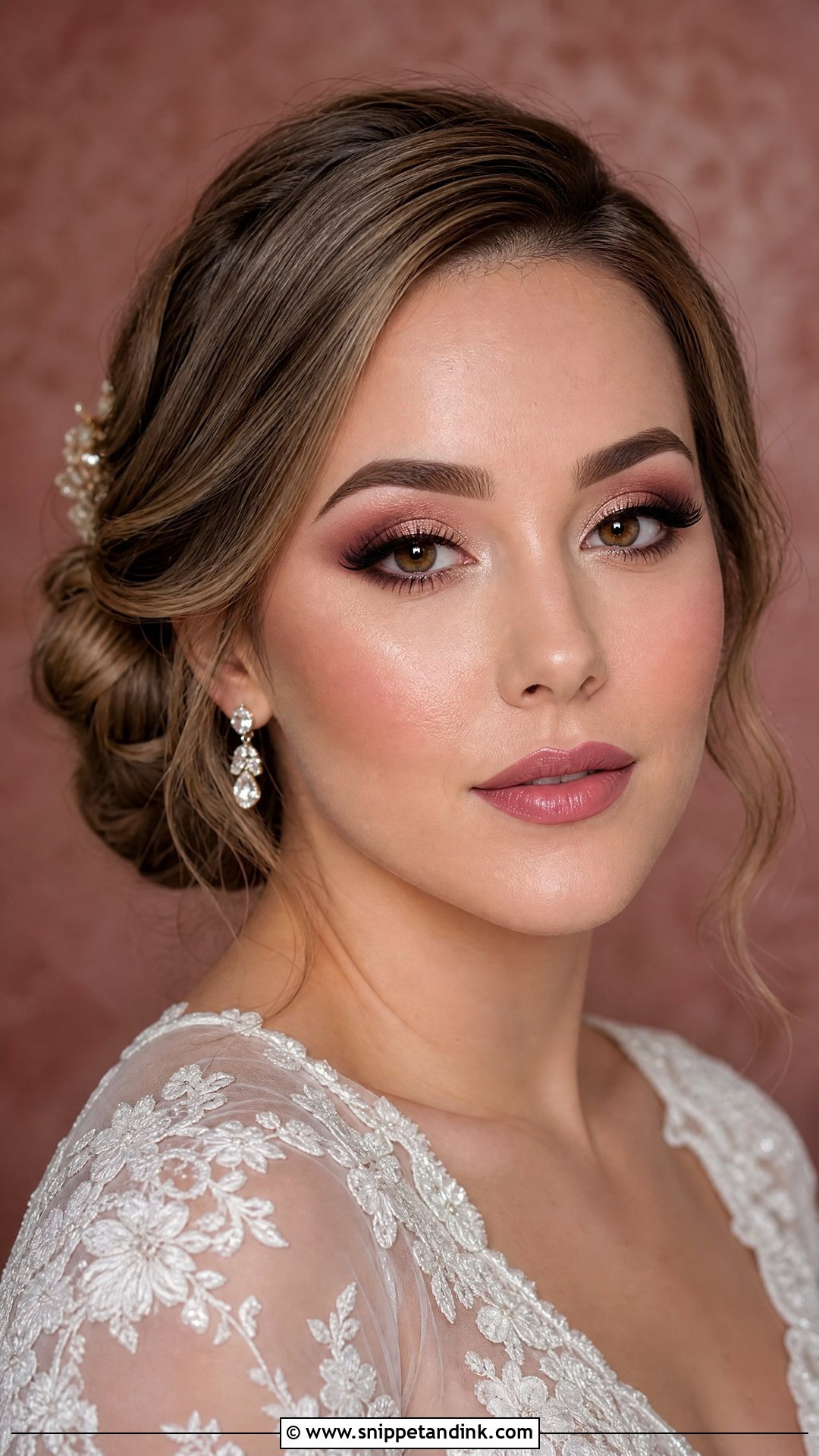 Burgundy Wedding Makeup For Brown Eyes - Snippet and Ink - 20 Wedding Make Up Looks Brides Brown Eyes