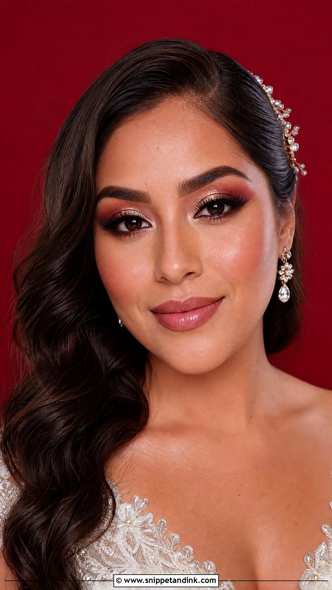 Burgundy Wedding Makeup For Brown Eyes - Snippet and Ink - 25 Best Wedding Makeup for Brown Eyes