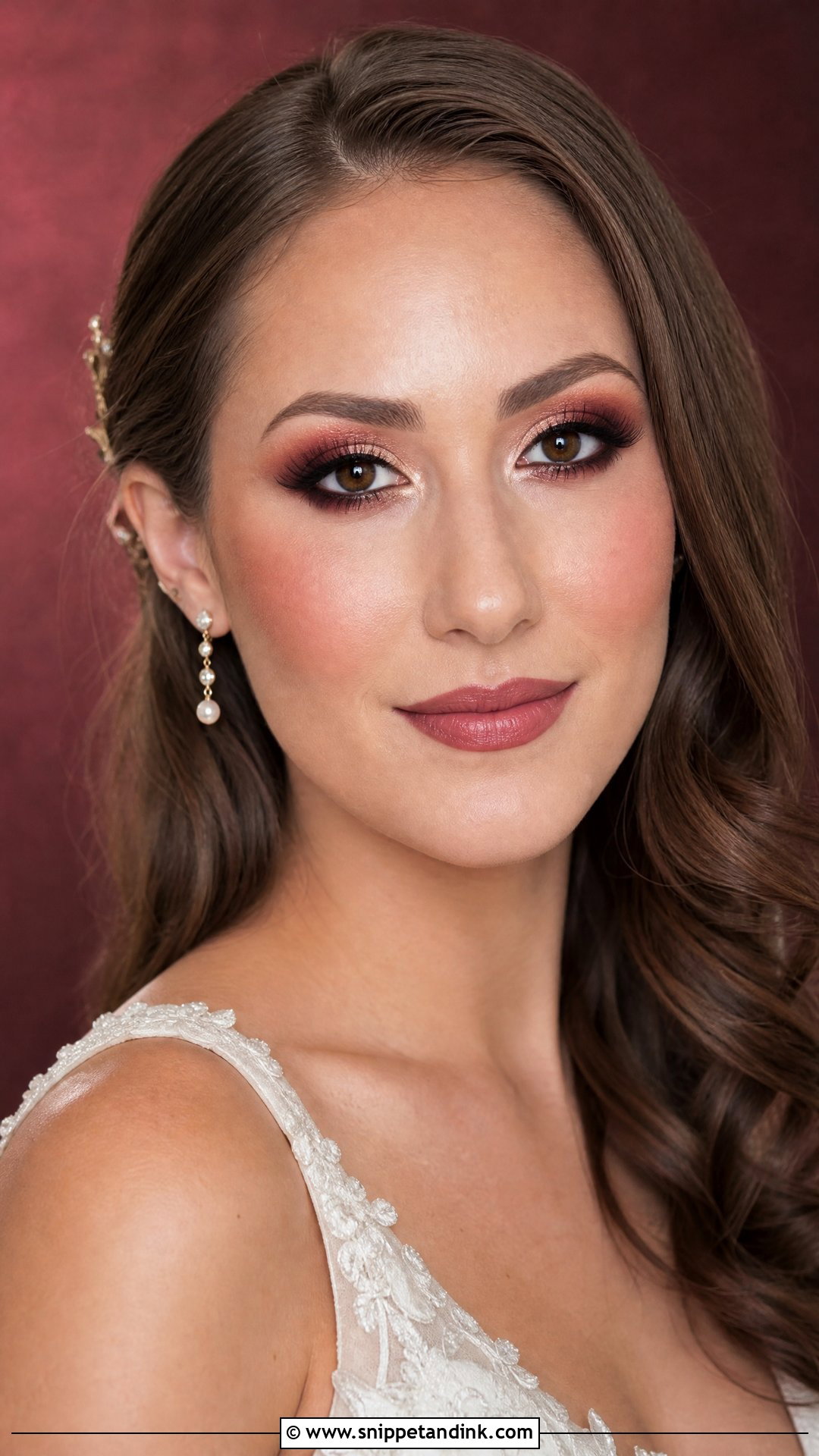 Burgundy Wedding Makeup For Dark Brown Eyes - Snippet and Ink - 20 Wedding Makeup for Dark Brown Eyes