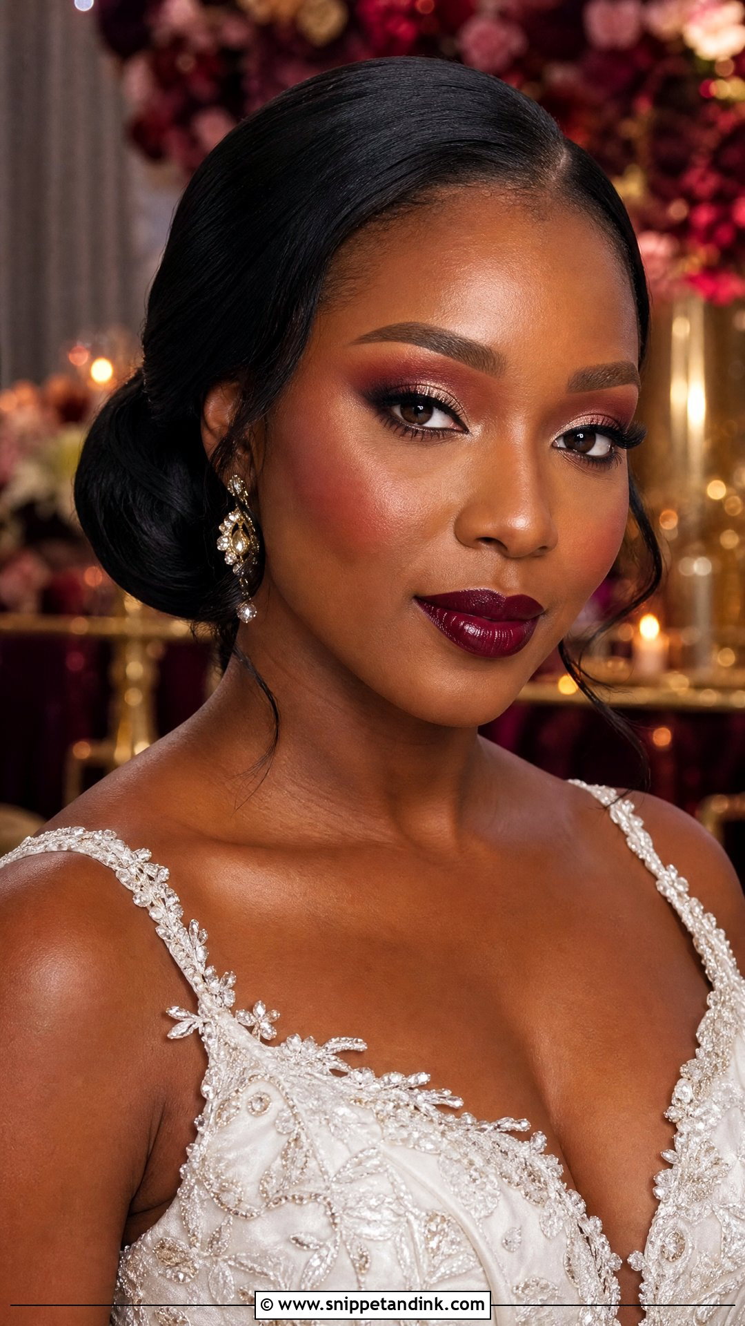 Burgundy Wedding Makeup For Dark Skin - Snippet and Ink - 25 Wedding Makeup Dark Skin Ideas