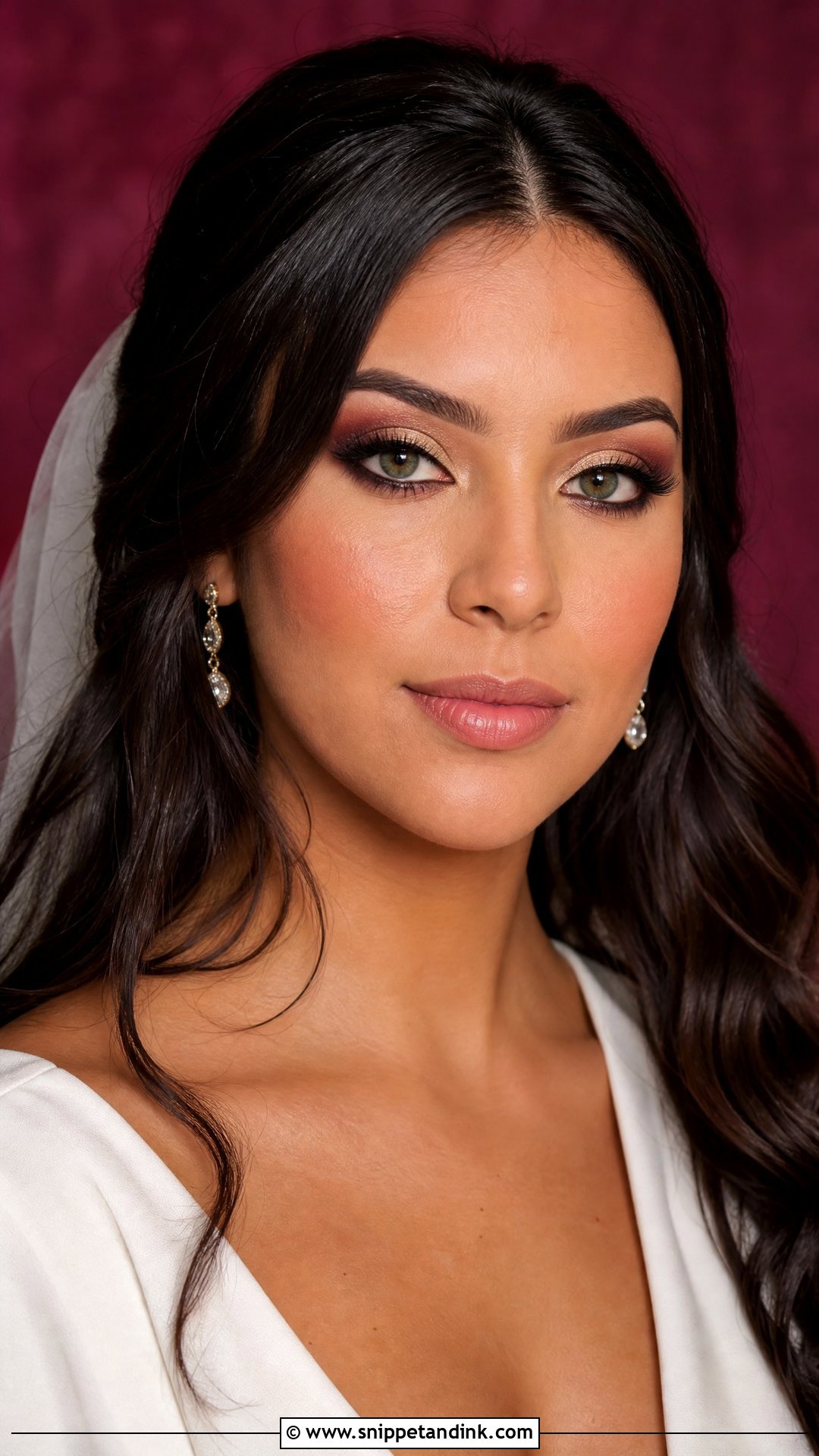 Burgundy Wedding Makeup For Green Eyes - Snippet and Ink - 20 Green Eye Wedding Makeup Ideas