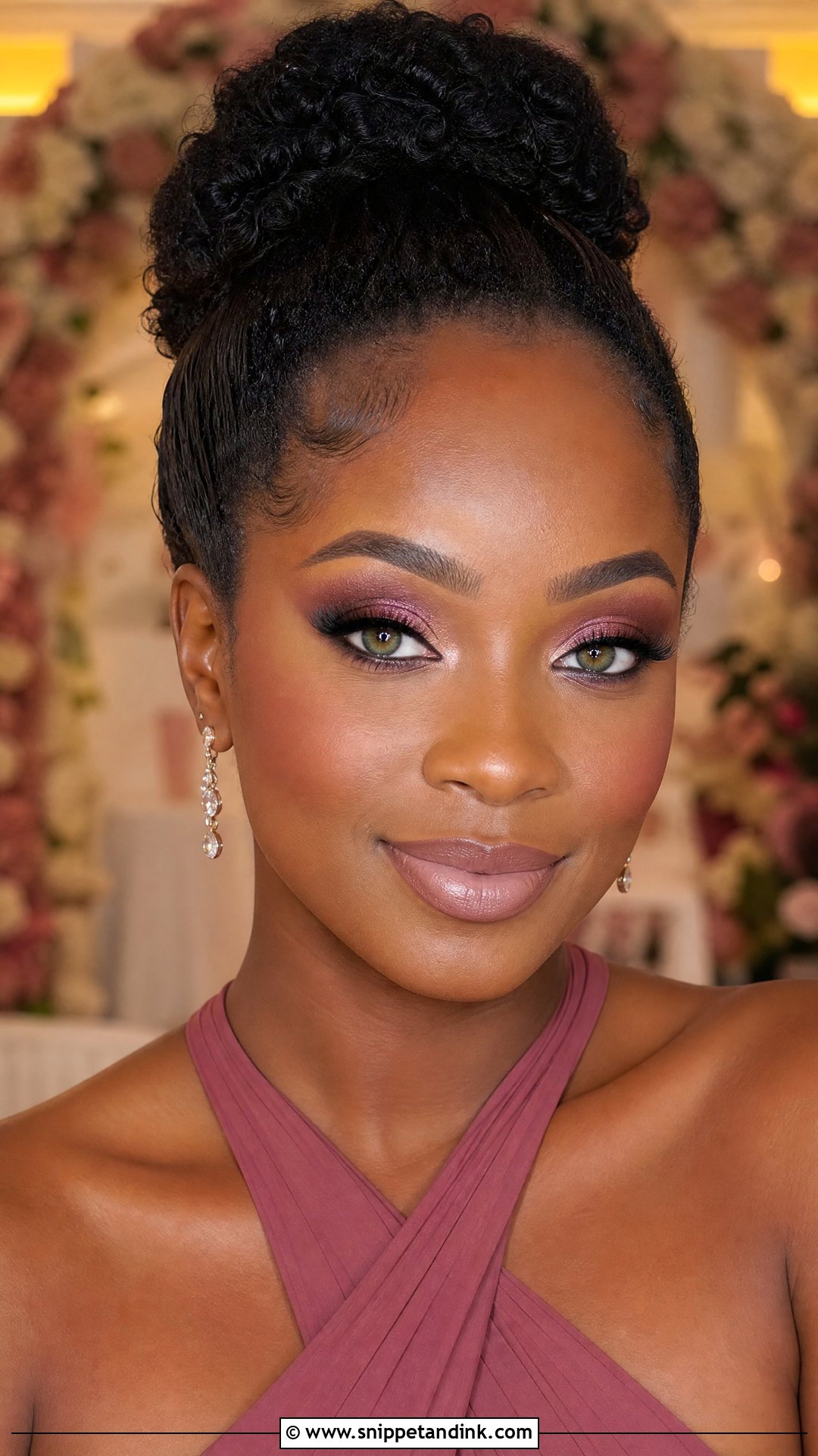 Burgundy Wedding Makeup Look For Green Eyes - Snippet and Ink - 20 Wedding Makeup Looks for Green Eyes