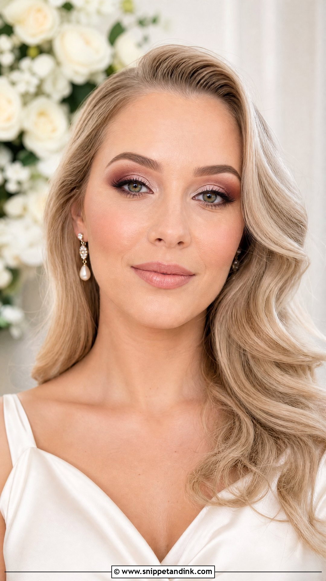 Burgundy Wedding Makeup With Nude Lip - Snippet and Ink - 20 Burgundy Wedding Makeup Look Ideas