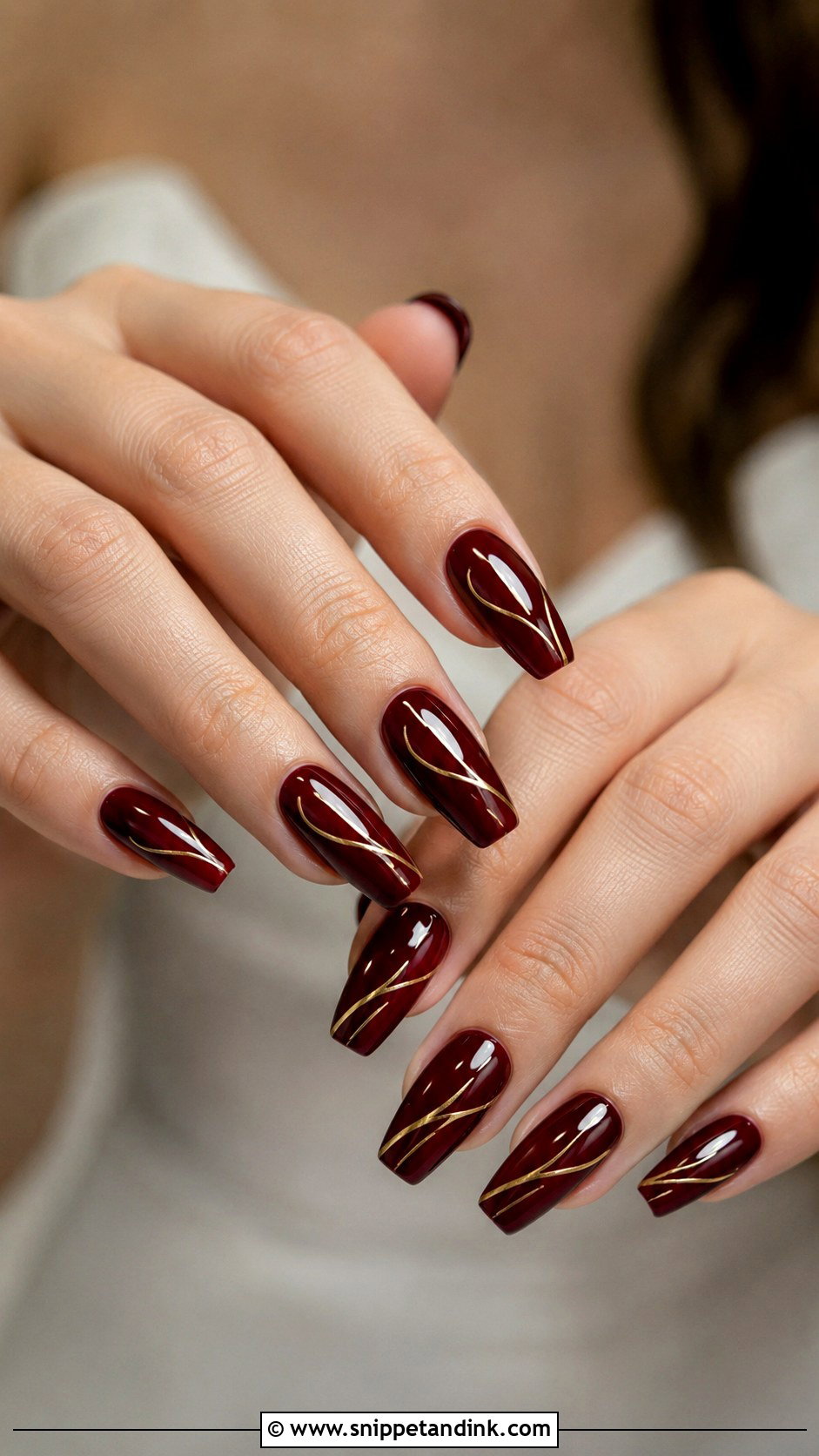 Burgundy Wedding Nails - Snippet and Ink - 20 Wedding Nails for Indian Bride