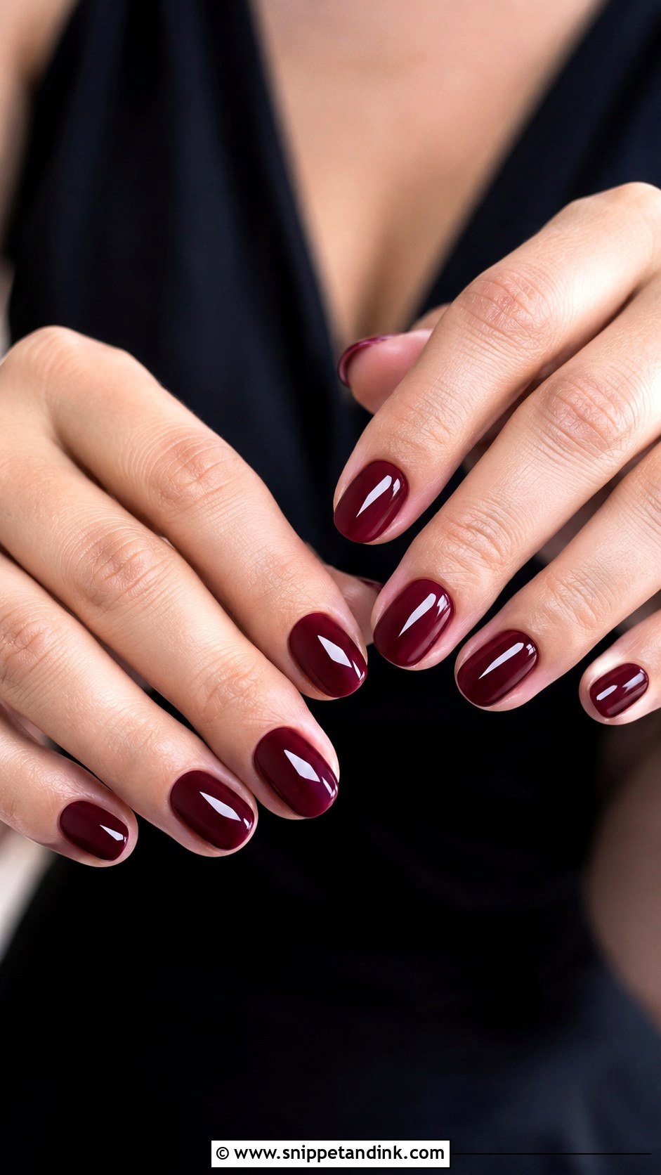 Burgundy Wedding Nails - Snippet and Ink - 20 Black Tie Wedding Nails