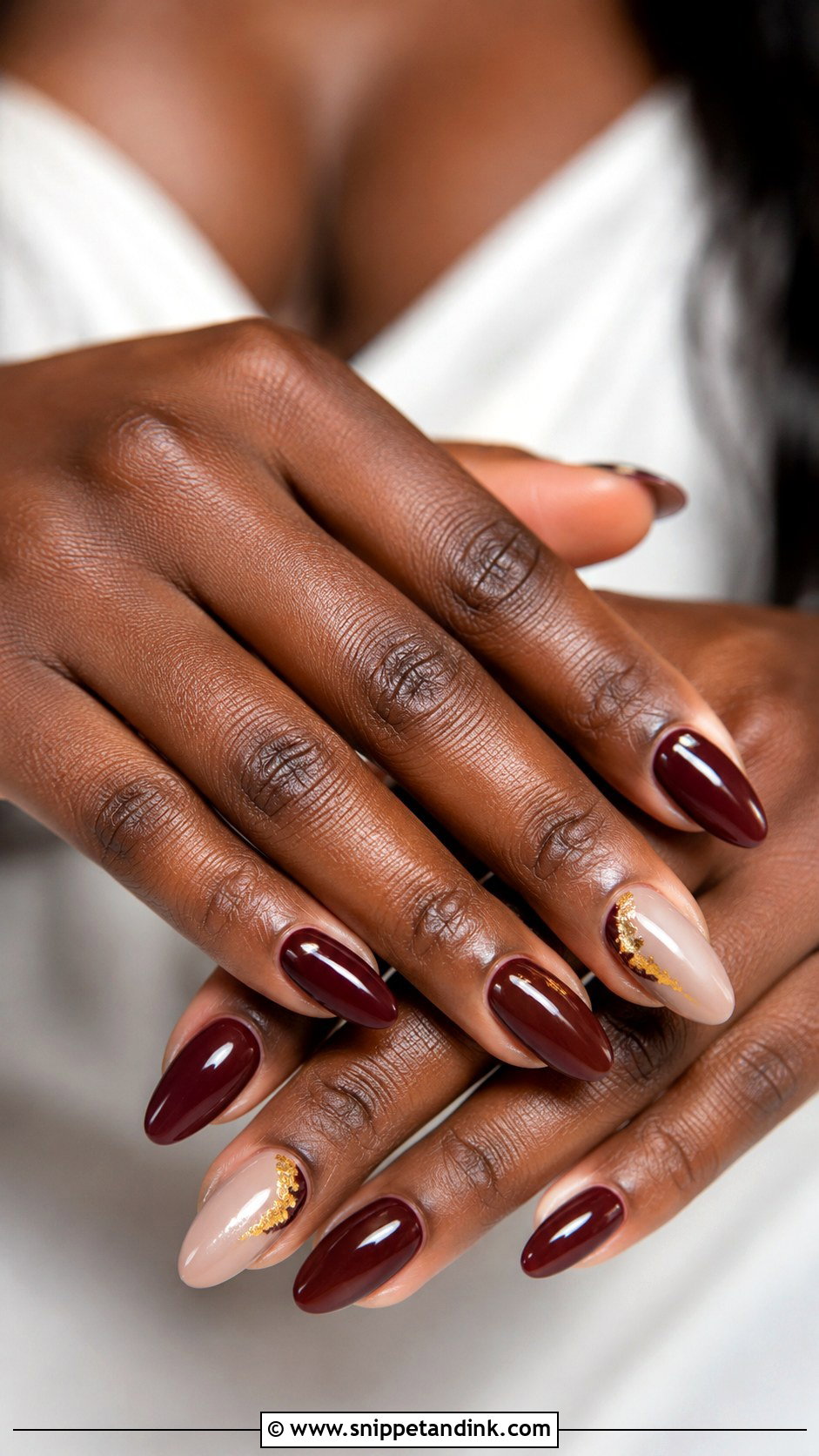 Burgundy Wedding Nails For Black Women - Snippet and Ink - 20 Wedding Nails Black Women