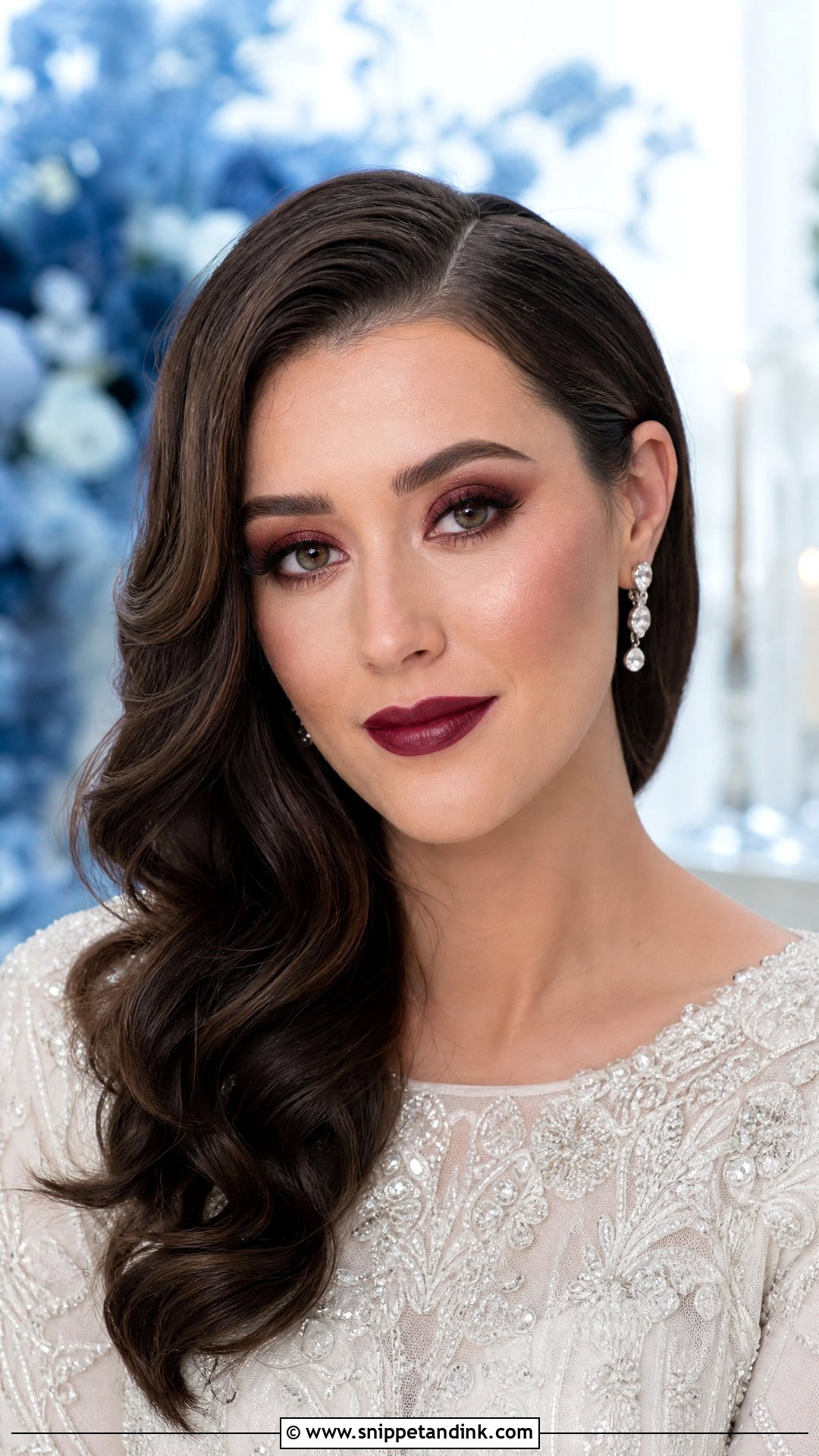 Burgundy Winter Wedding Makeup - Snippet and Ink - 20 Burgundy Wedding Makeup Look Ideas