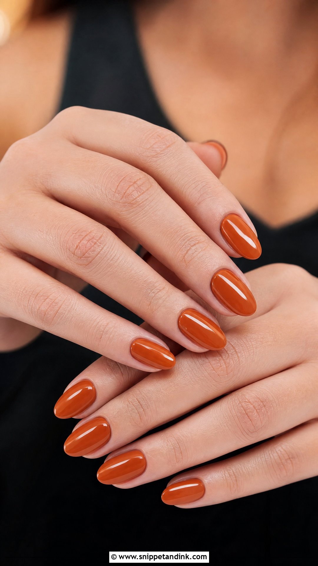 Burnt Orange Bridesmaid Nails - Snippet and Ink - 25 Fall Bridesmaid Wedding Nails