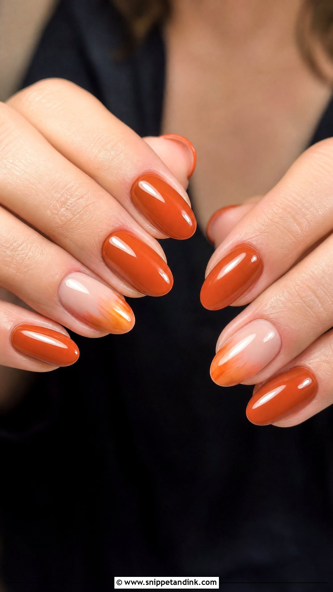 Burnt Orange Fall Wedding Nails - Snippet and Ink - 25 Fall Wedding Nails for Bride
