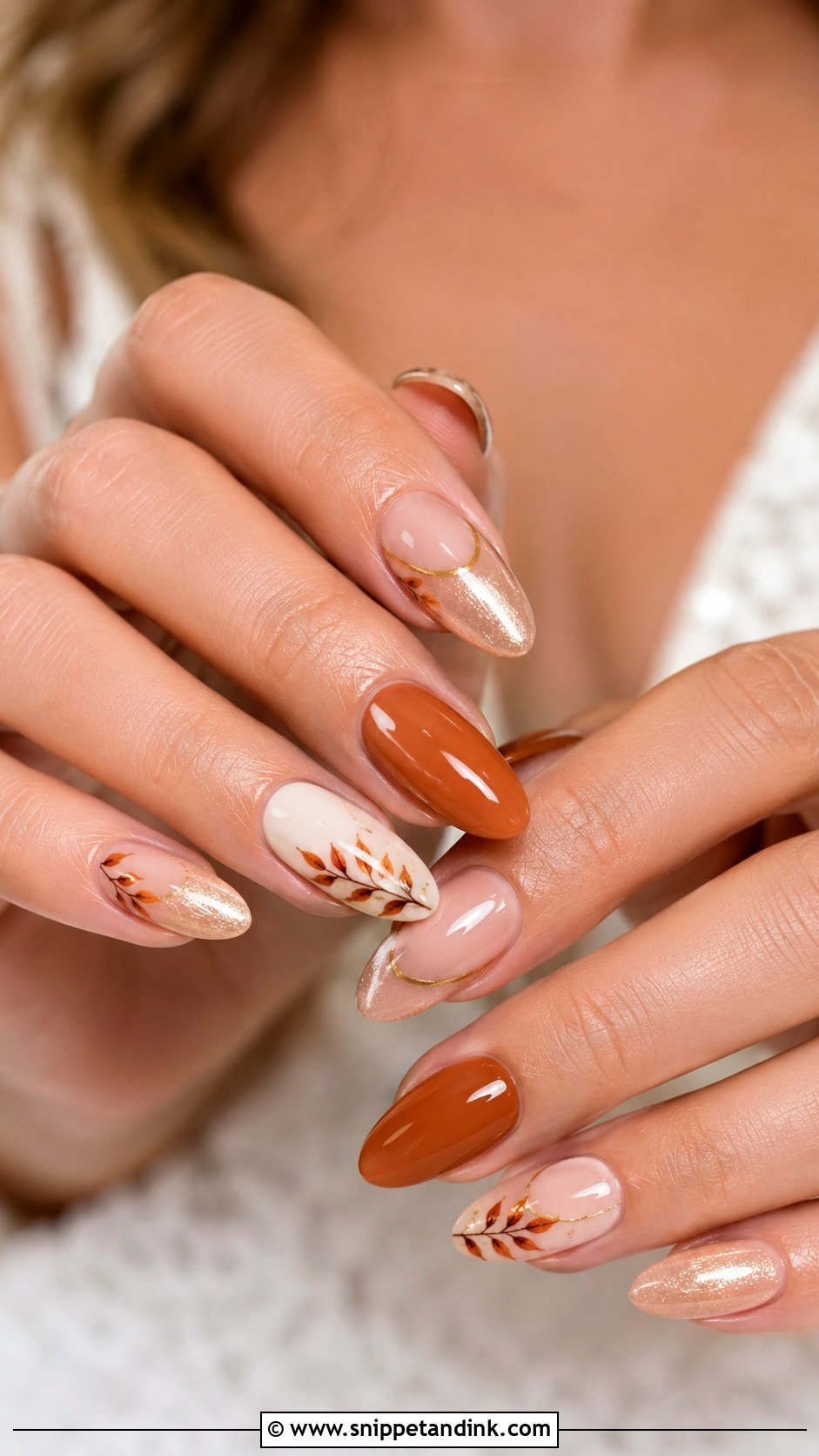 Burnt Orange Fall Wedding Nails - Snippet and Ink - 20 Burnt Orange Wedding Nails