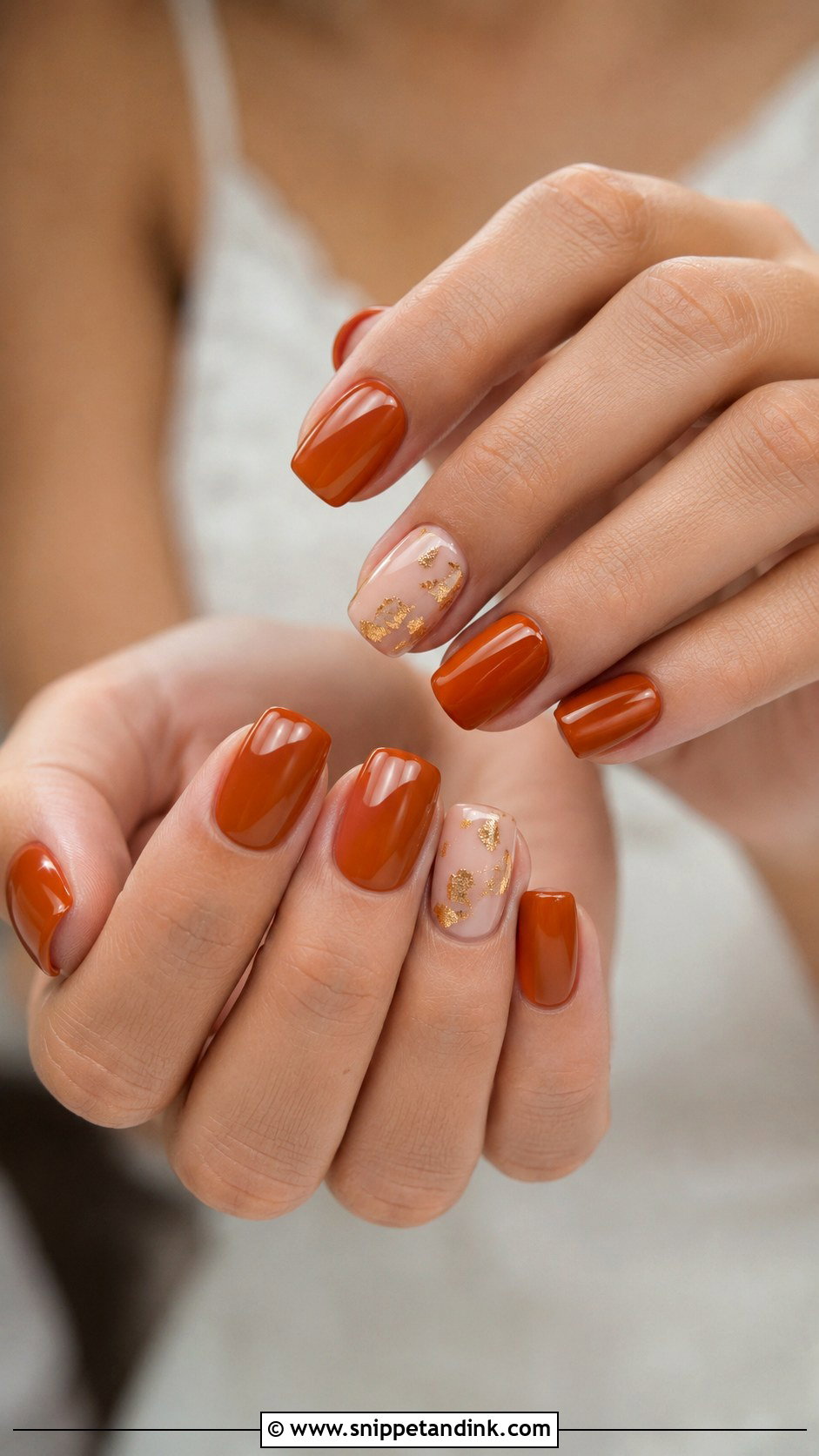Burnt Orange Wedding Nails - Snippet and Ink - 20 Orange Wedding Nails