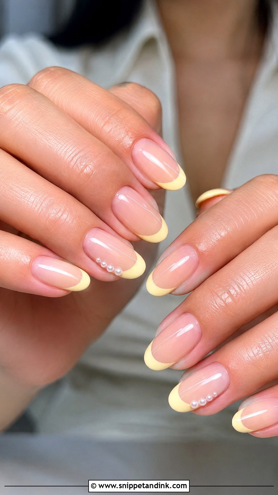 Butter Yellow French Nails - Snippet and Ink - 20 Spring Wedding Nails for Guest