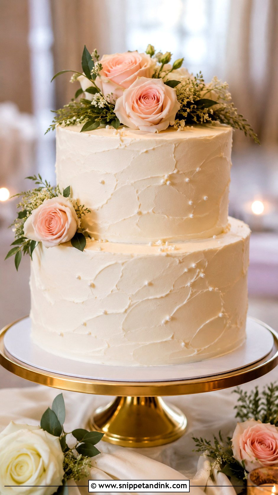 Buttercream 2 Layer Wedding Cake - Snippet and Ink - 20 2 Layer Wedding Cake Ideas