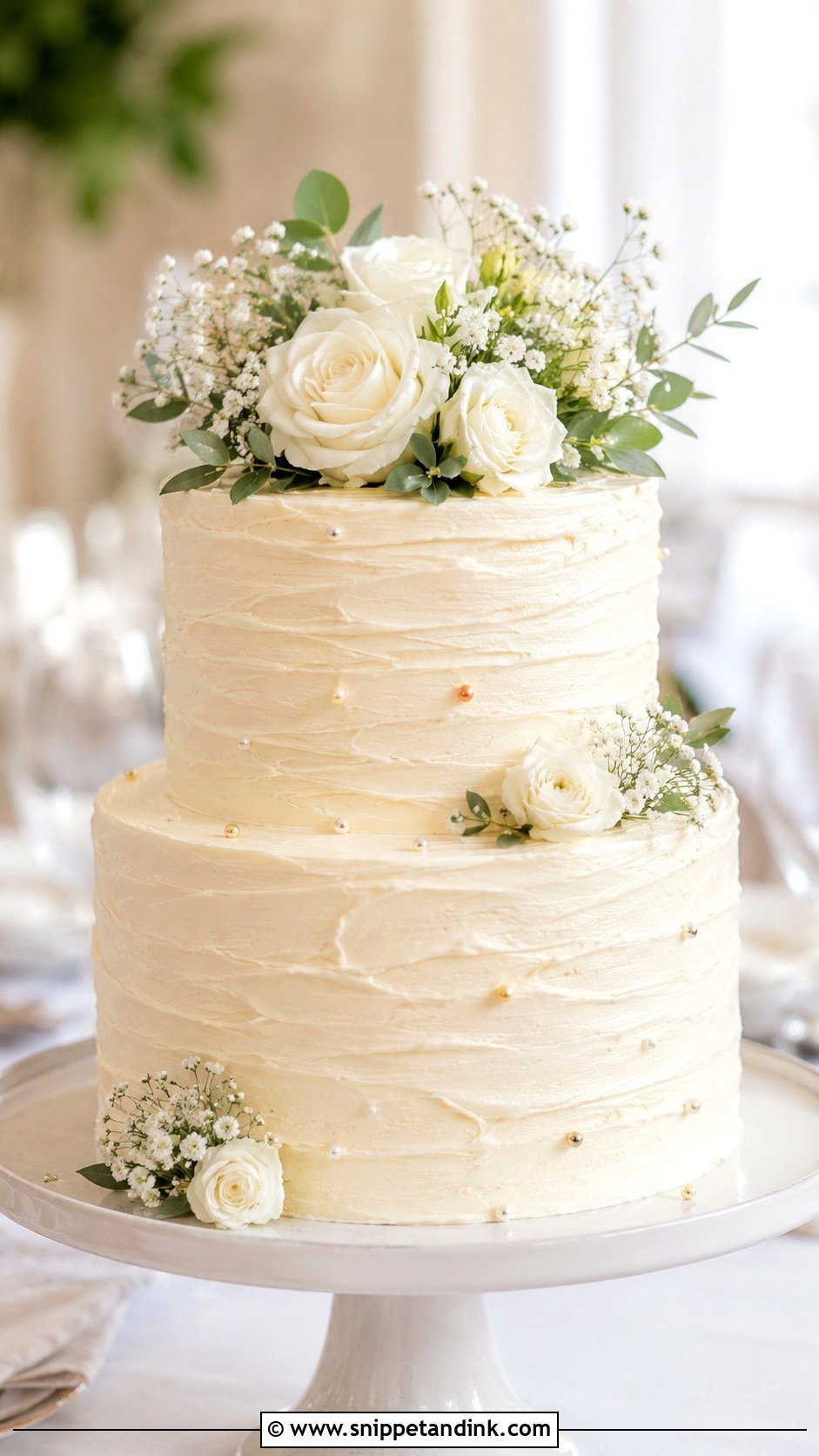 Buttercream 2 Tier Wedding Cake - Snippet and Ink - 20 2 Tier Wedding Cakes