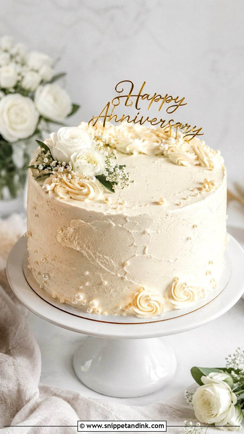 Buttercream Anniversary Cake - Snippet and Ink - 20 Anniversary Cake Photo Ideas