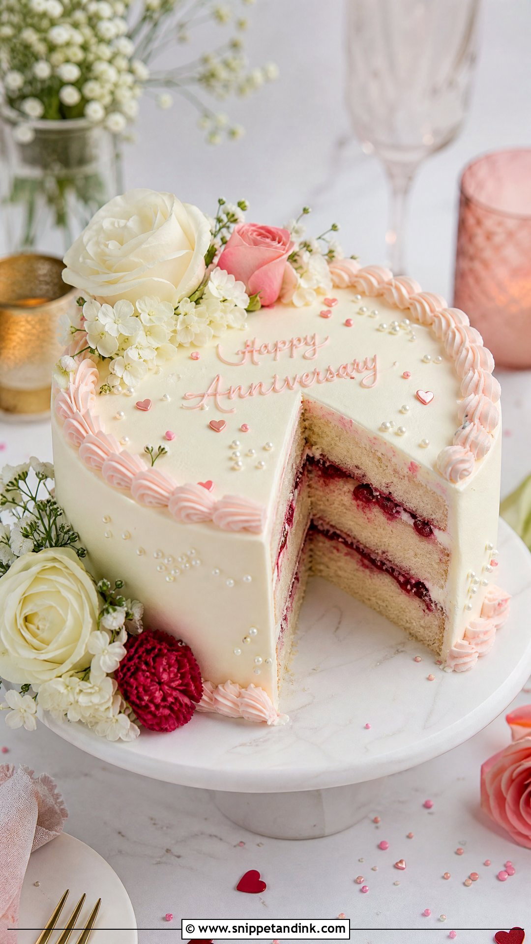 Buttercream Anniversary Cake - Snippet and Ink - 25 Love Anniversary Cake Ideas