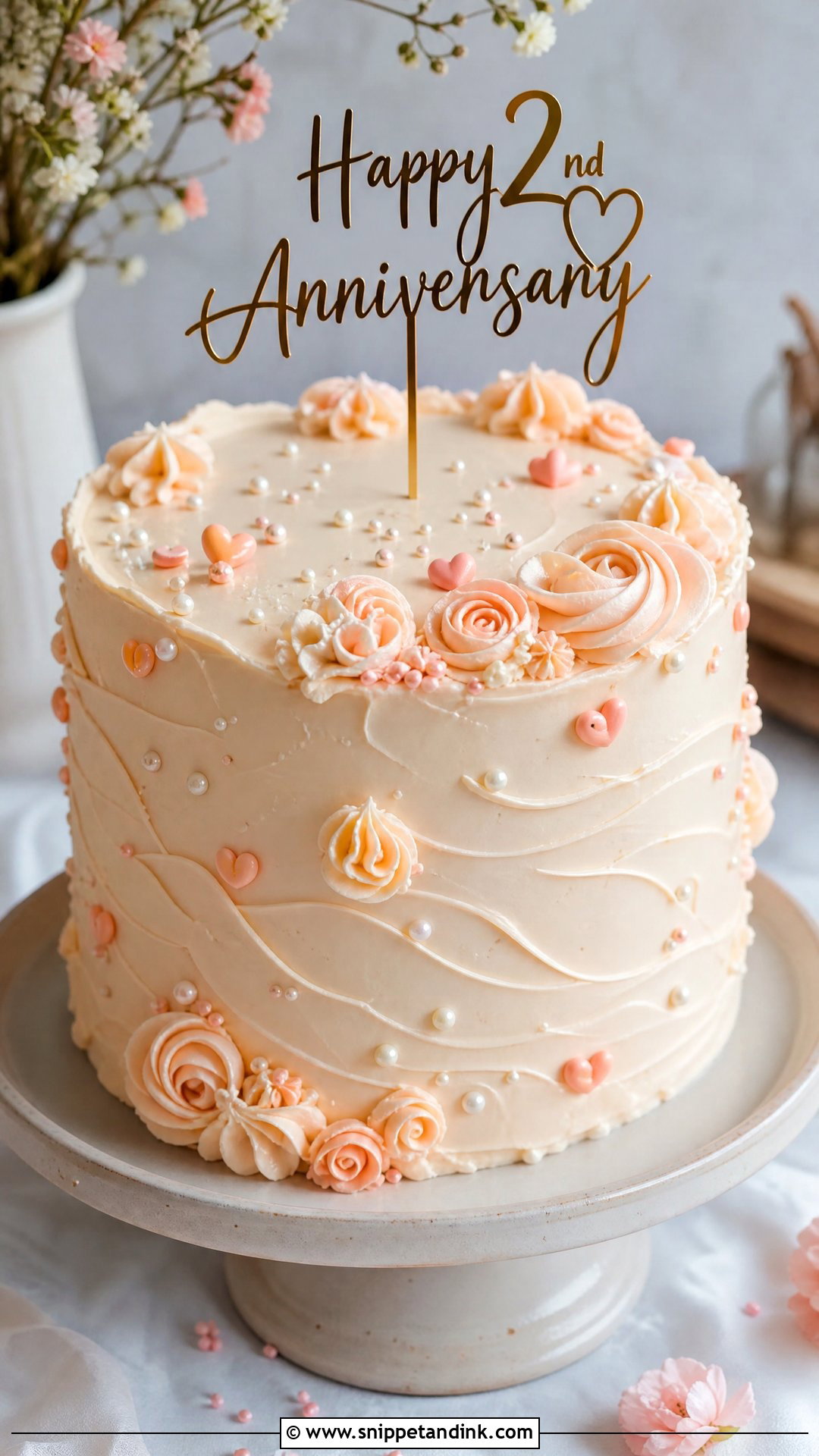 Buttercream Anniversary Cake - Snippet and Ink - 30 2 Year Anniversary Cake Ideas