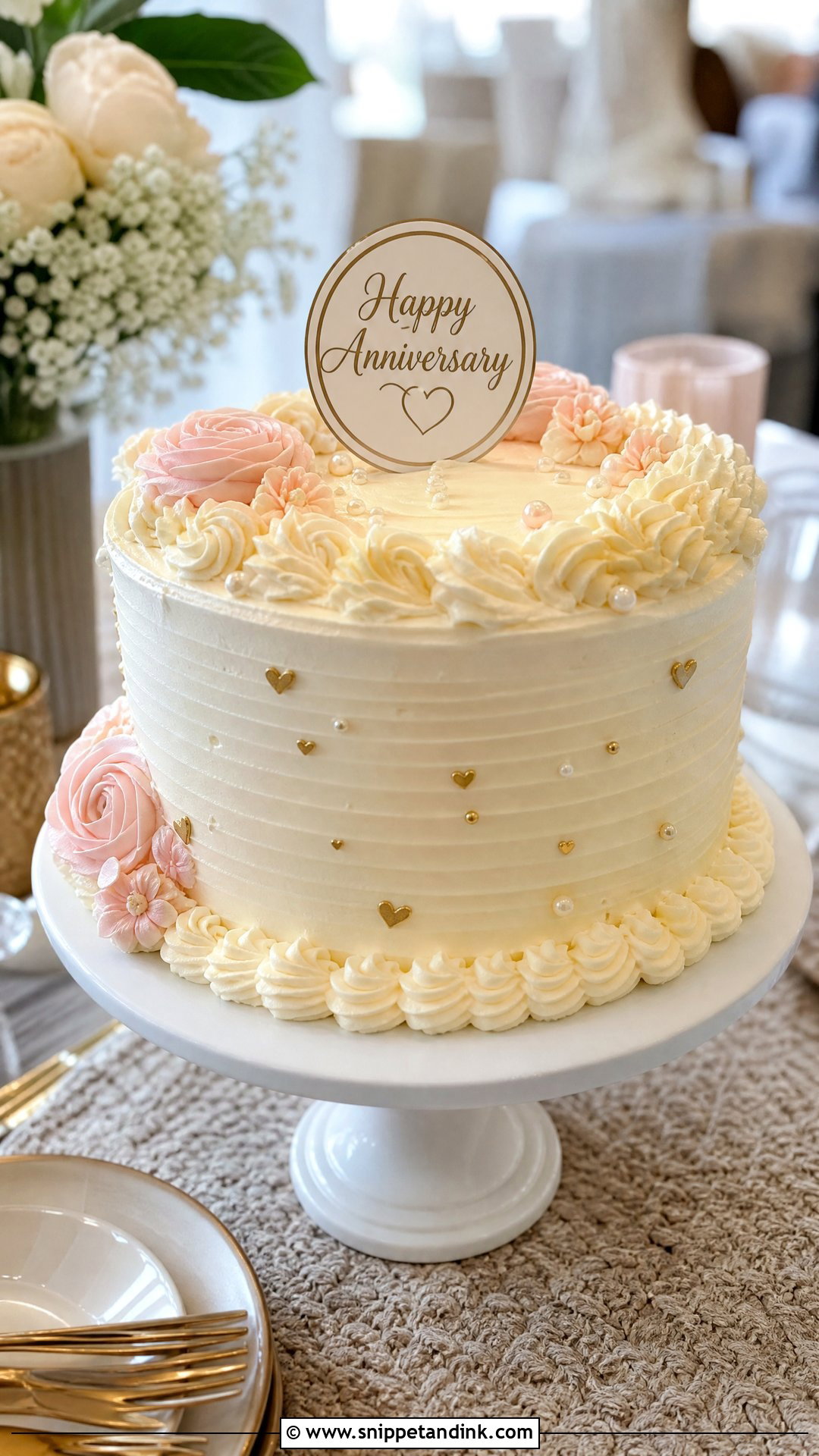 Buttercream Anniversary Cake - Snippet and Ink - 30 Marriage Anniversary Cake Ideas