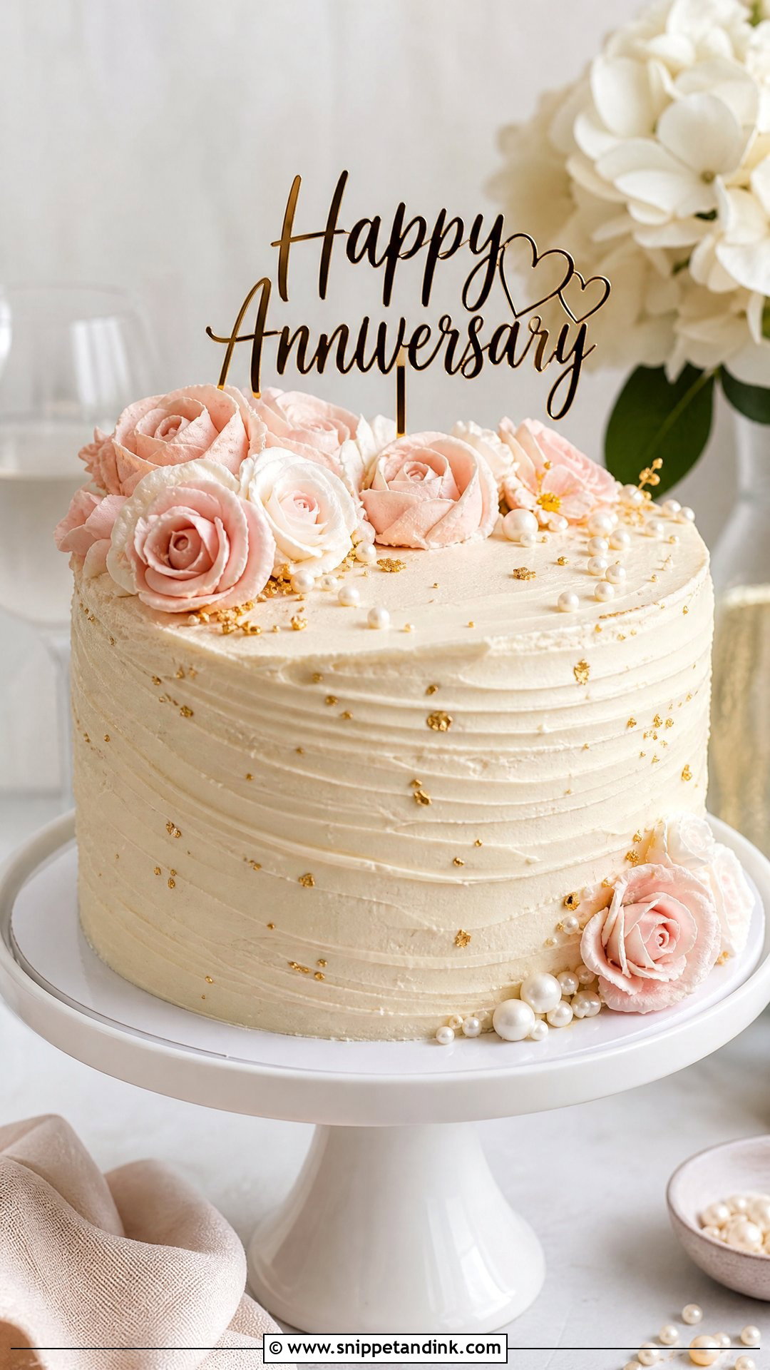 Buttercream Anniversary Cake for Parents - Snippet and Ink - 30 Anniversary Cake for Parents