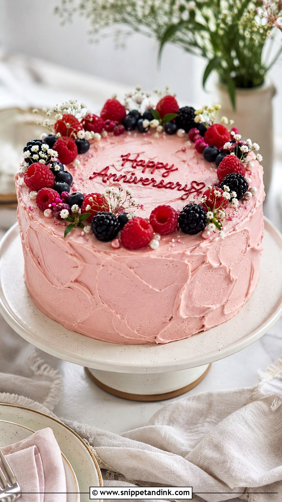 Buttercream Anniversary Cake - Snippet and Ink - 20 Aesthetic Anniversary Cake Designs
