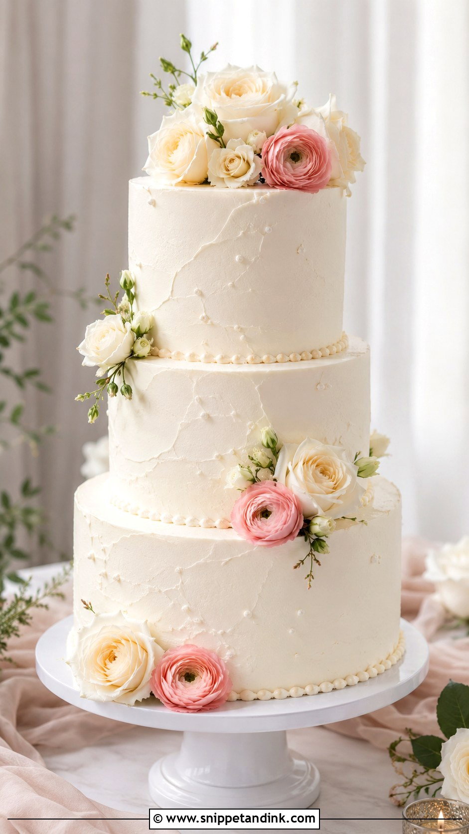 Buttercream Bridal Cake - Snippet and Ink - 20 Bridal Cakes