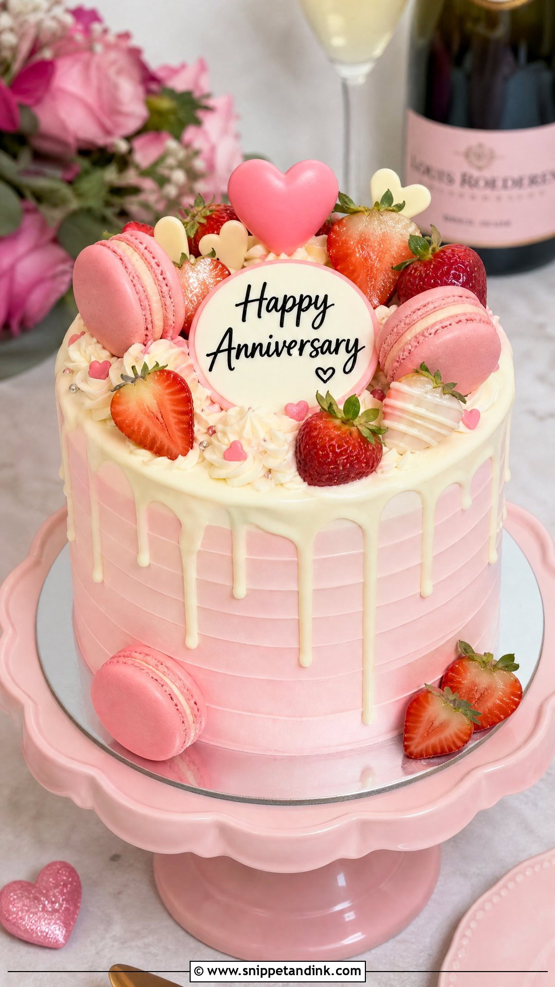 Buttercream Drip Anniversary Cake - Snippet and Ink - 30 Cute Anniversary Cake Ideas
