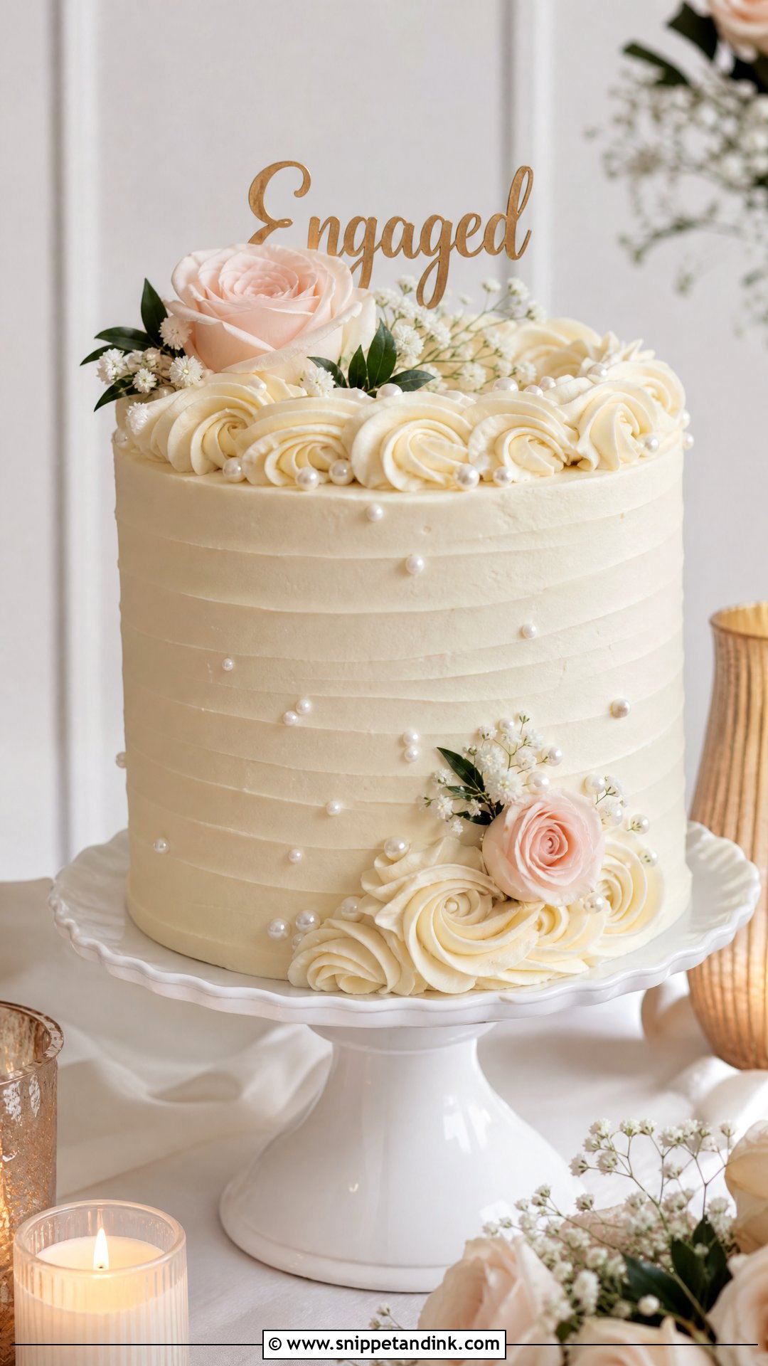 Buttercream Engagement Cake - Snippet and Ink - 30 Engagement Cakes